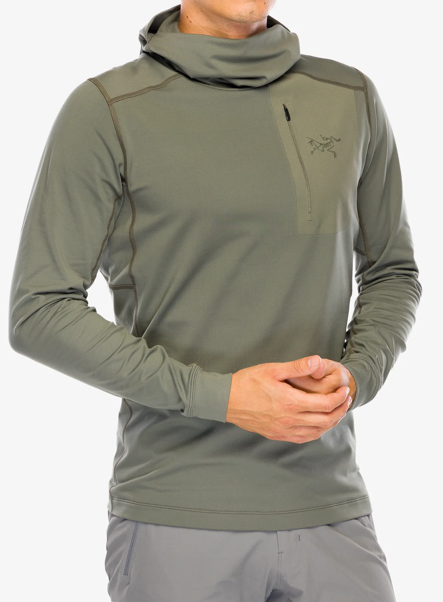 Funkční mikina Arcteryx Rho LT Hoody - forage