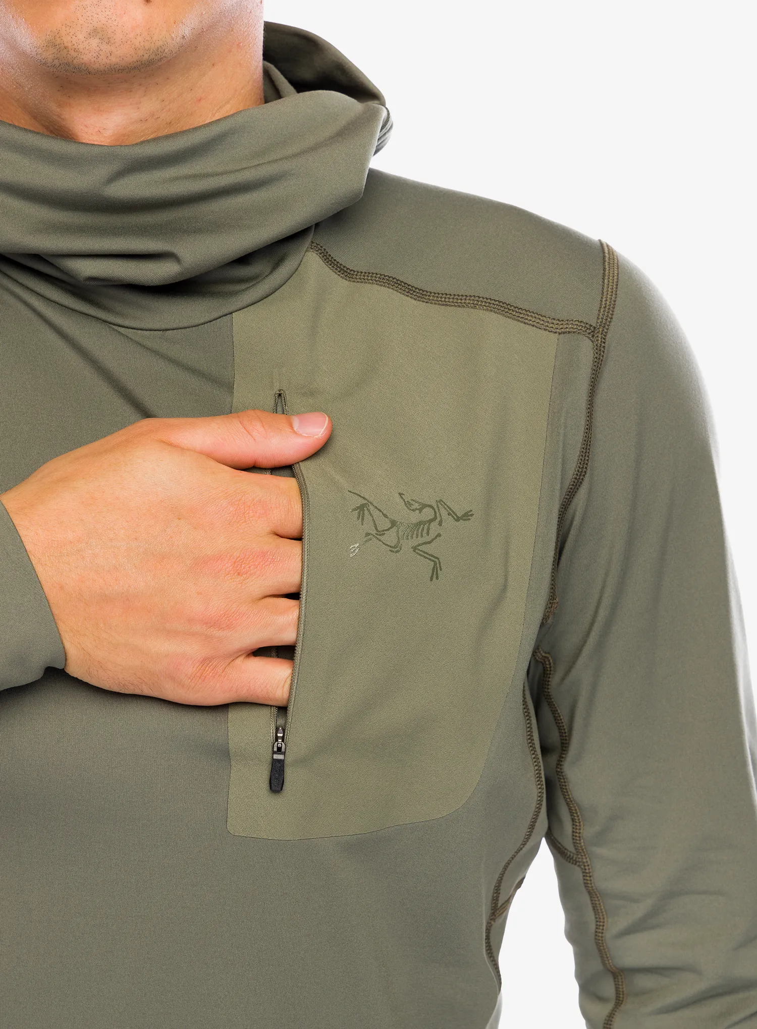 Funkční mikina Arcteryx Rho LT Hoody - forage