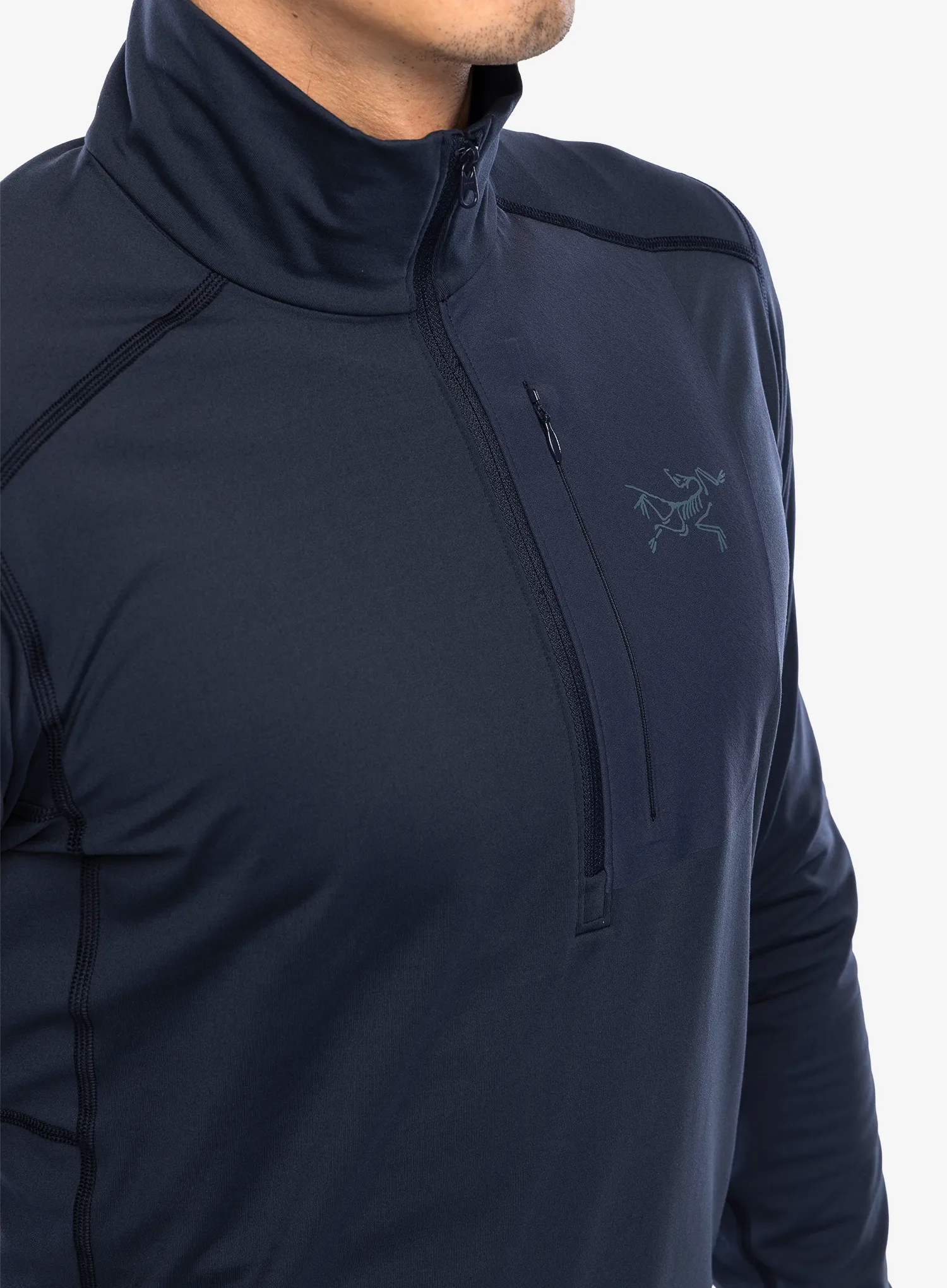 Funkční mikina Arcteryx Rho LT Zip Neck - black sapphire
