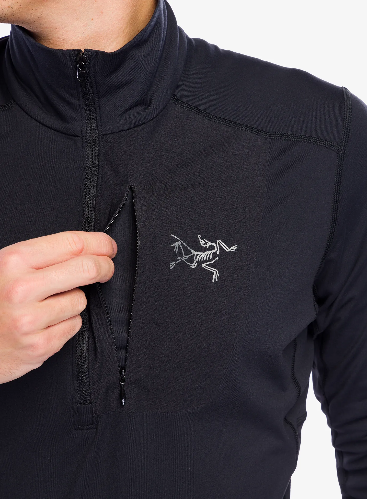 Funkční mikina Arcteryx Rho LT Zip Neck - blk