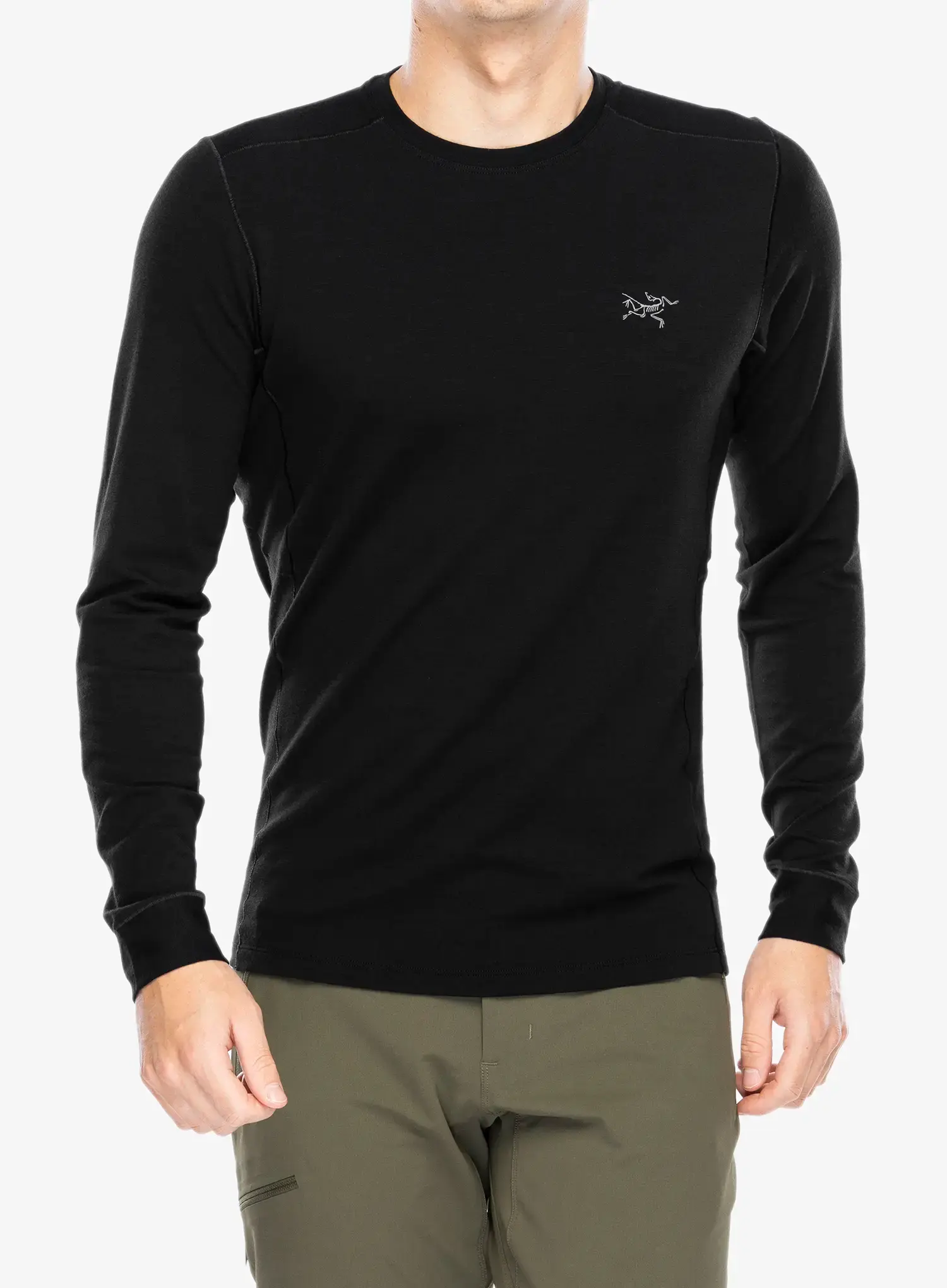 Funkční mikina Arcteryx Rho Merino Wool Crew Neck LS - black
