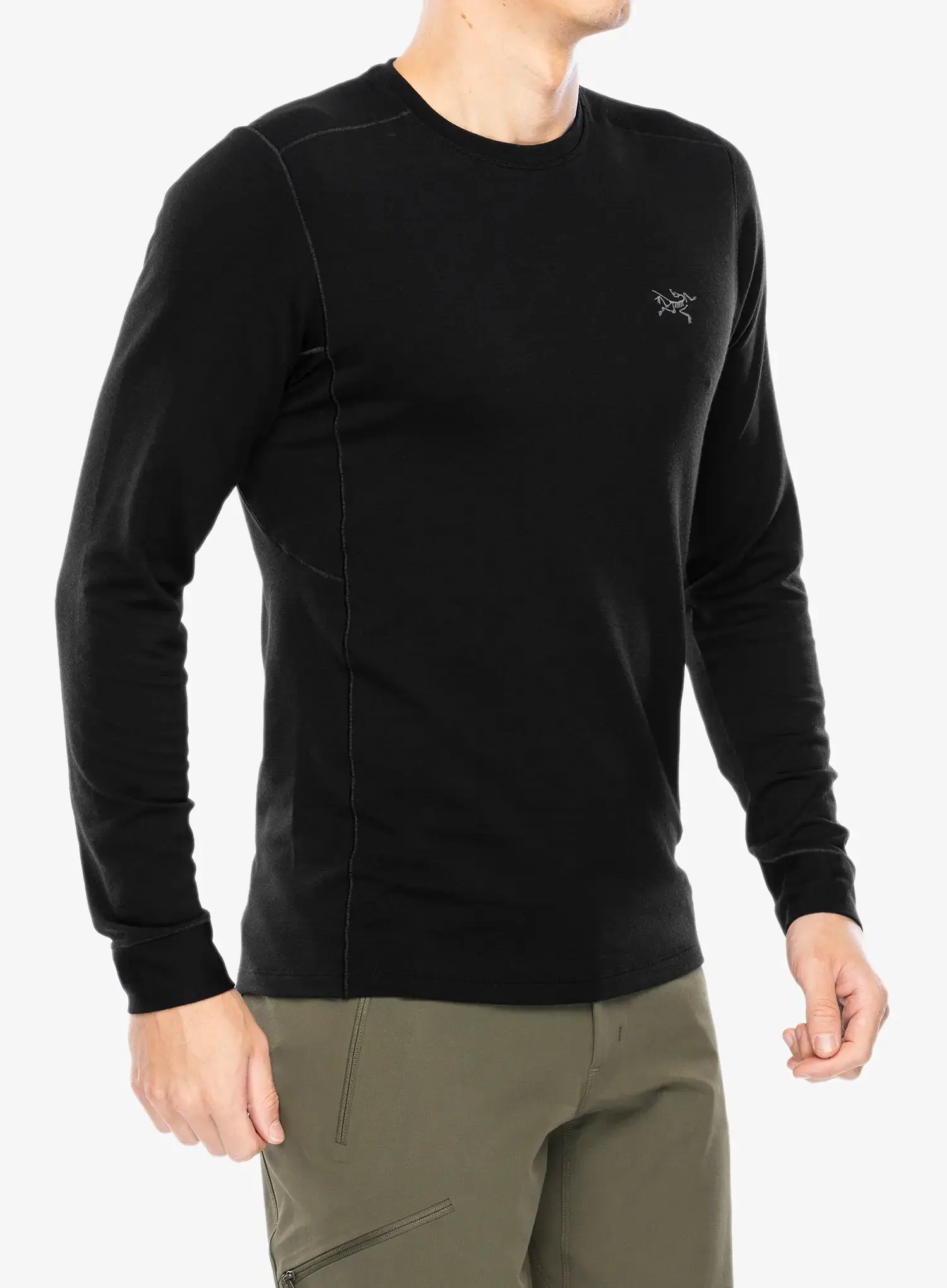 Funkční mikina Arcteryx Rho Merino Wool Crew Neck LS - black
