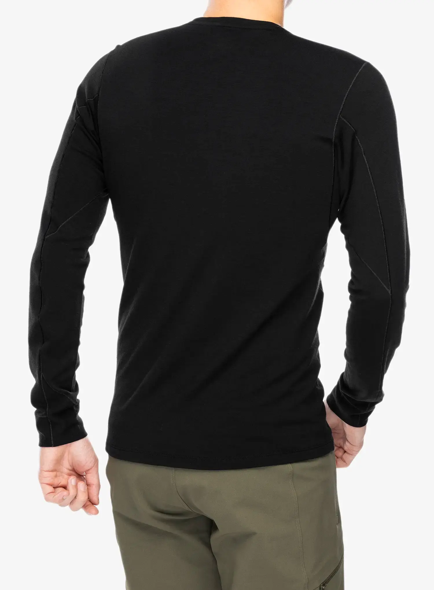 Funkční mikina Arcteryx Rho Merino Wool Crew Neck LS - black
