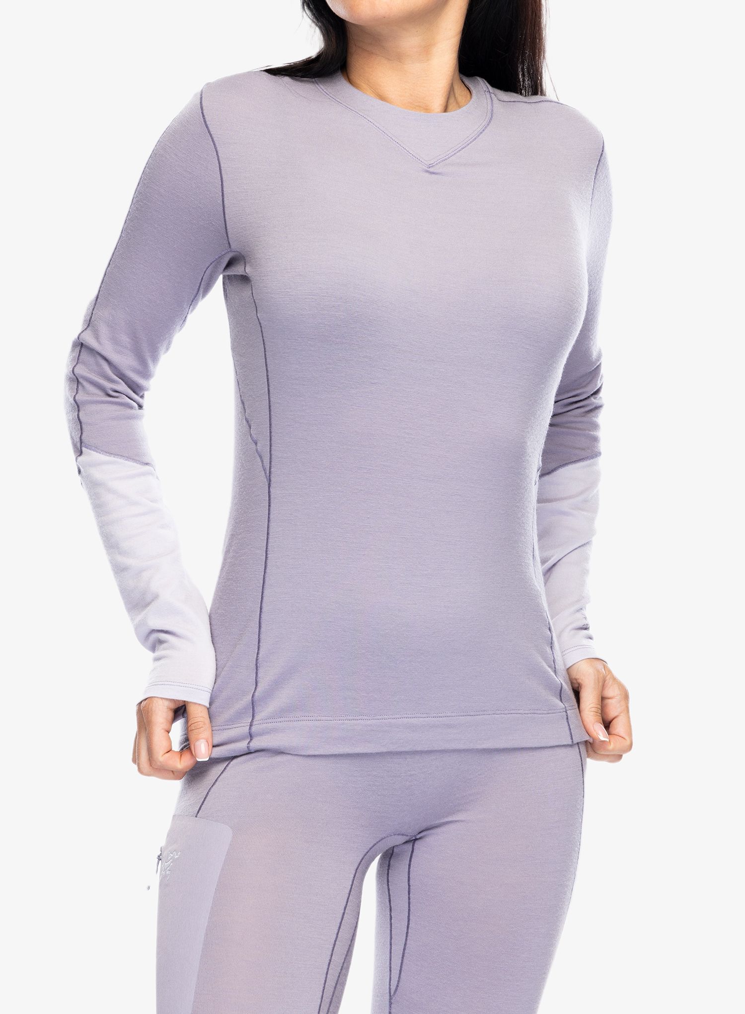 Dámská funkční mikina Arcteryx Rho Merino Wool Crew Neck LS - velocity/light velocity