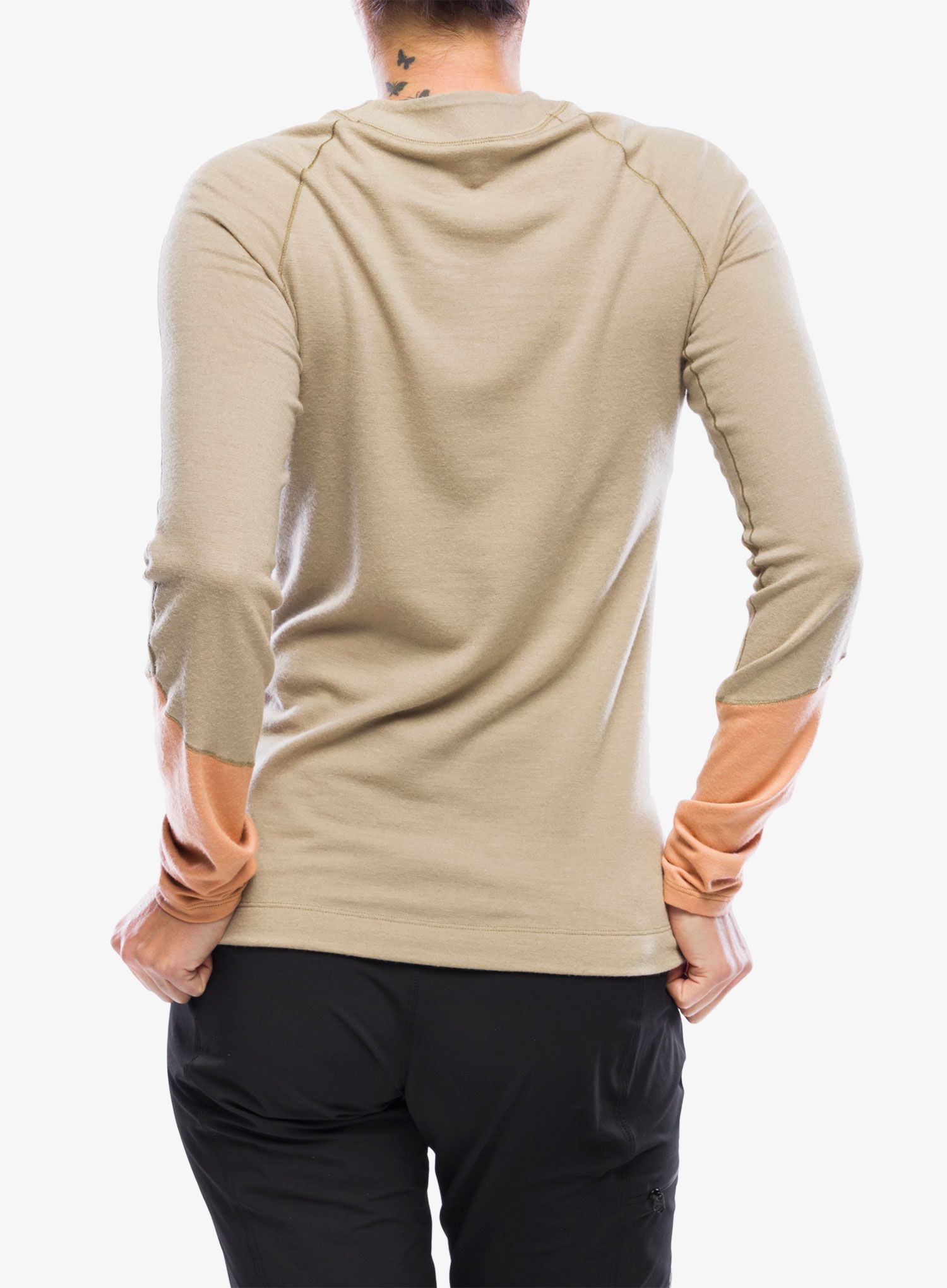 Dámská funkční mikina Arcteryx Rho Merino Wool LS Crew - smoke bluff/hazelnut