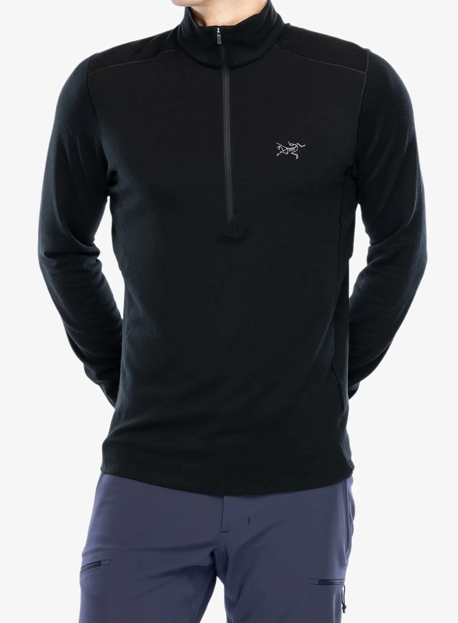 Funkční mikina Arcteryx Rho Merino Wool Zip Neck - black