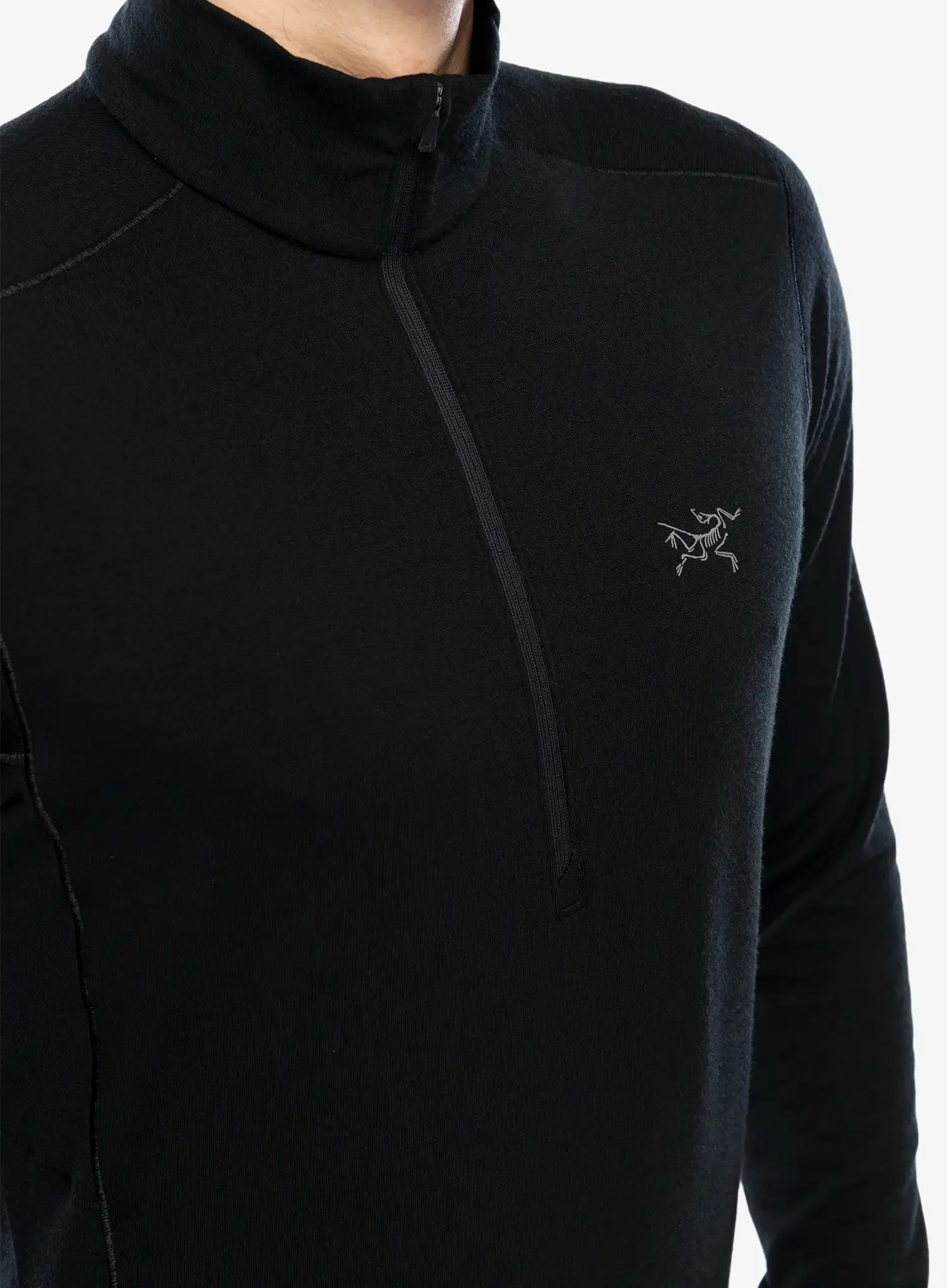 Funkční mikina Arcteryx Rho Merino Wool Zip Neck - black