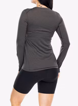 Mikina na běhání dámská Arcteryx Taema Crew Neck Shirt LS - black heather