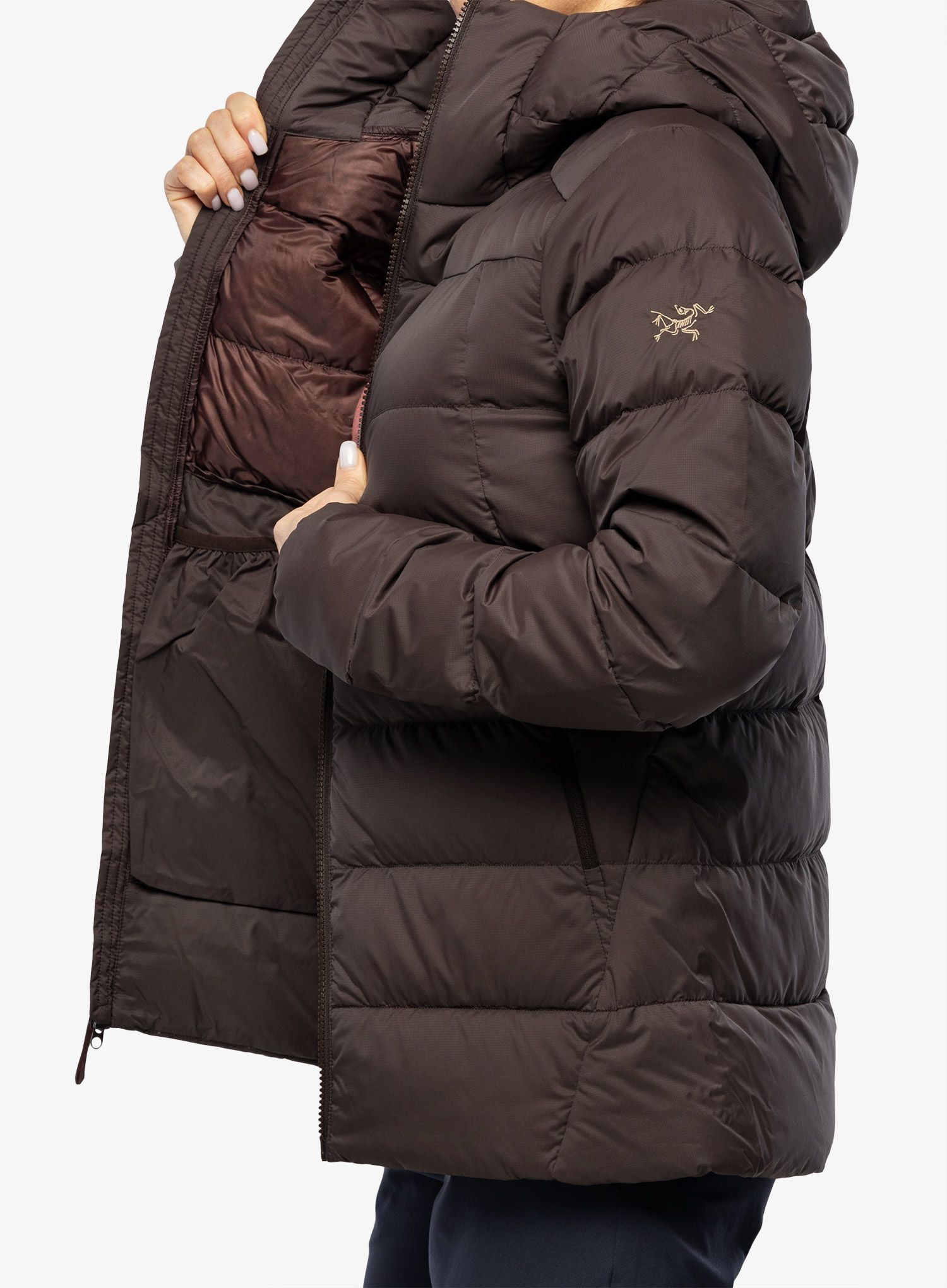 Dámská péřová bunda Arcteryx Thorium Hoody - bitters