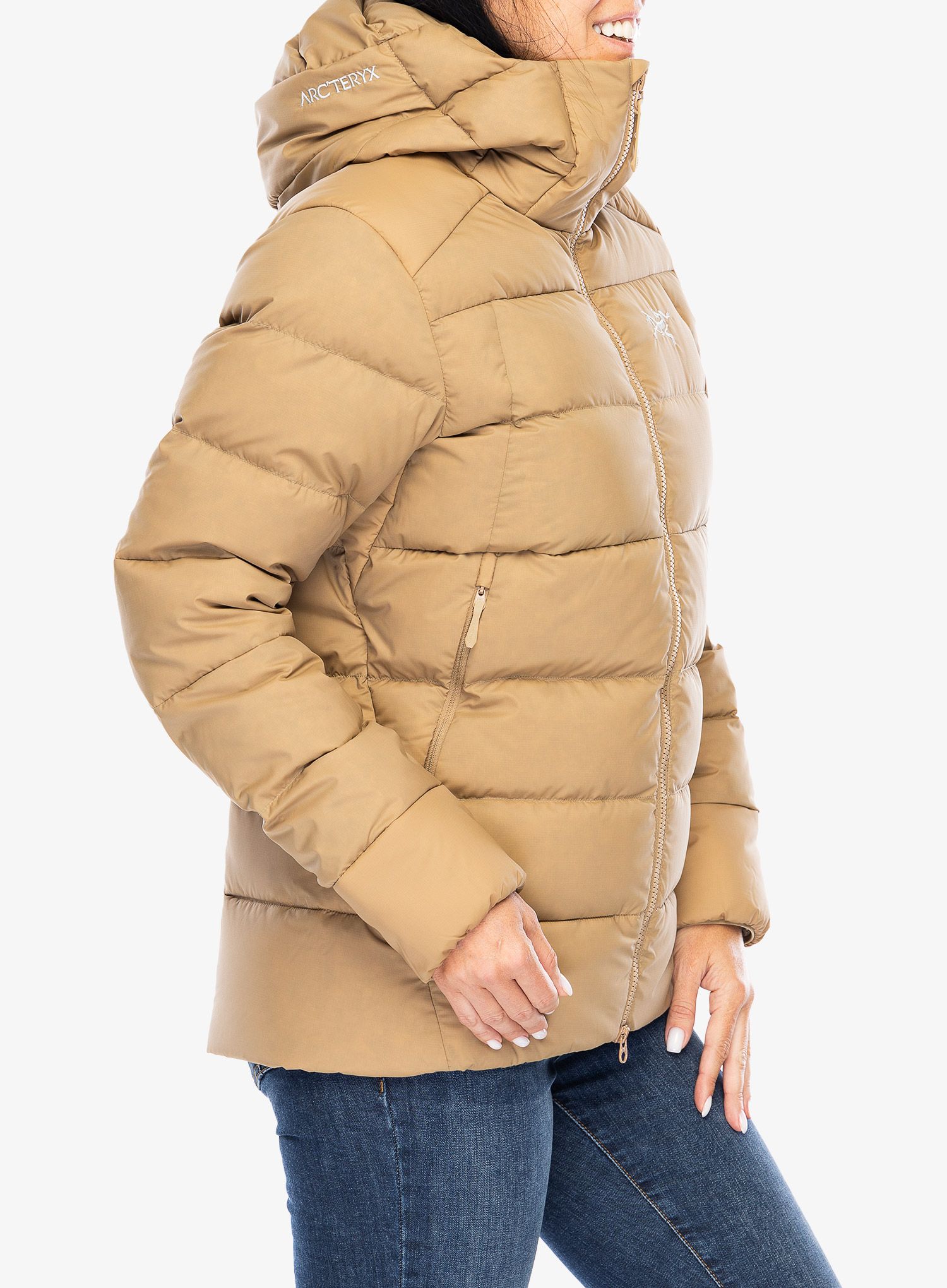 Dámská péřová bunda Arcteryx Thorium Hoody - canvas