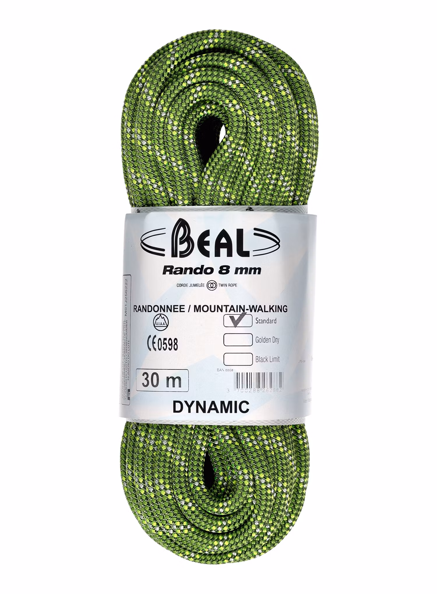 Dynamické lano Beal Rando 8 mm 30 m - green