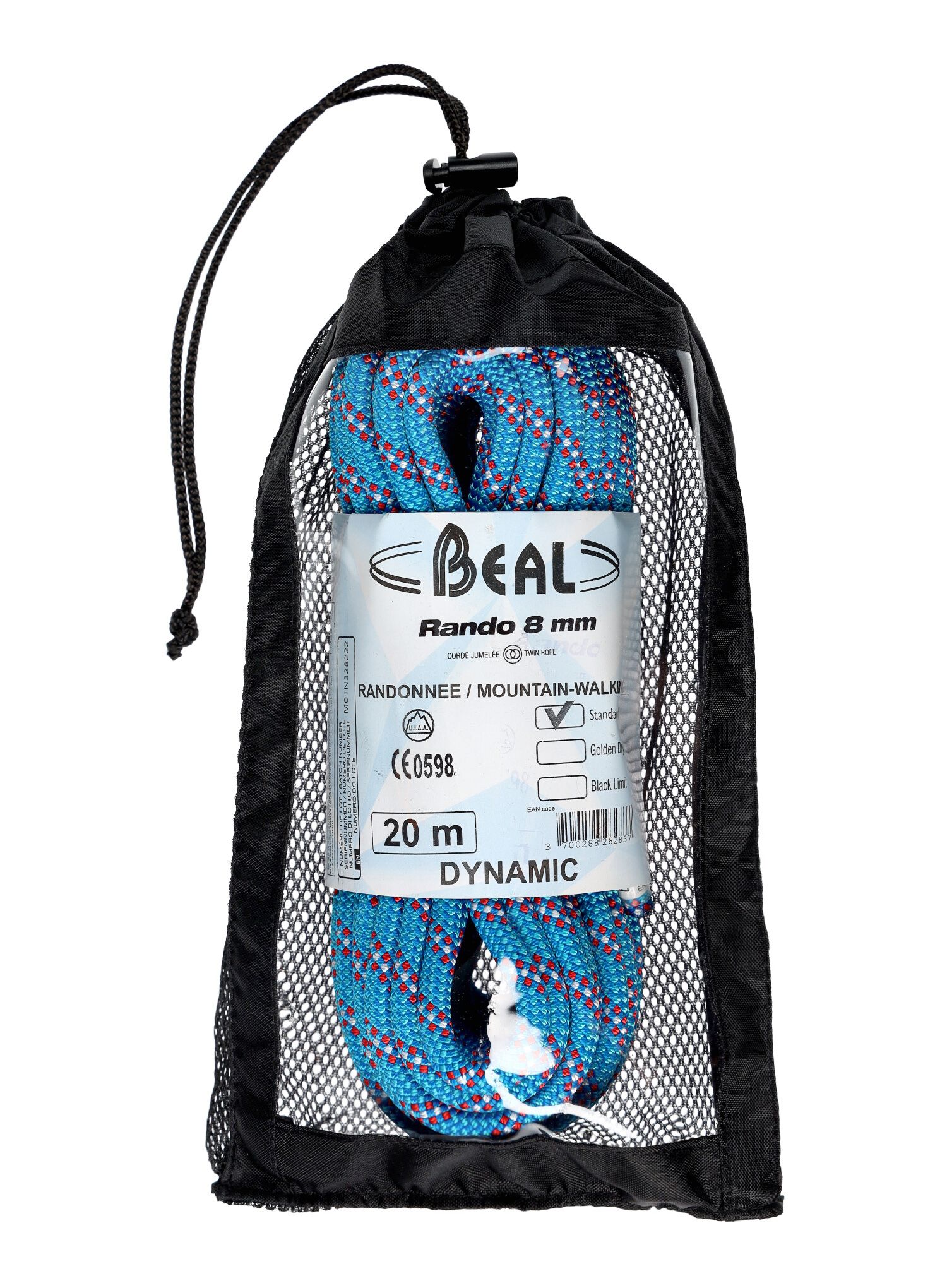 Dynamické lano Beal Rando 8 mm 20 m - blue