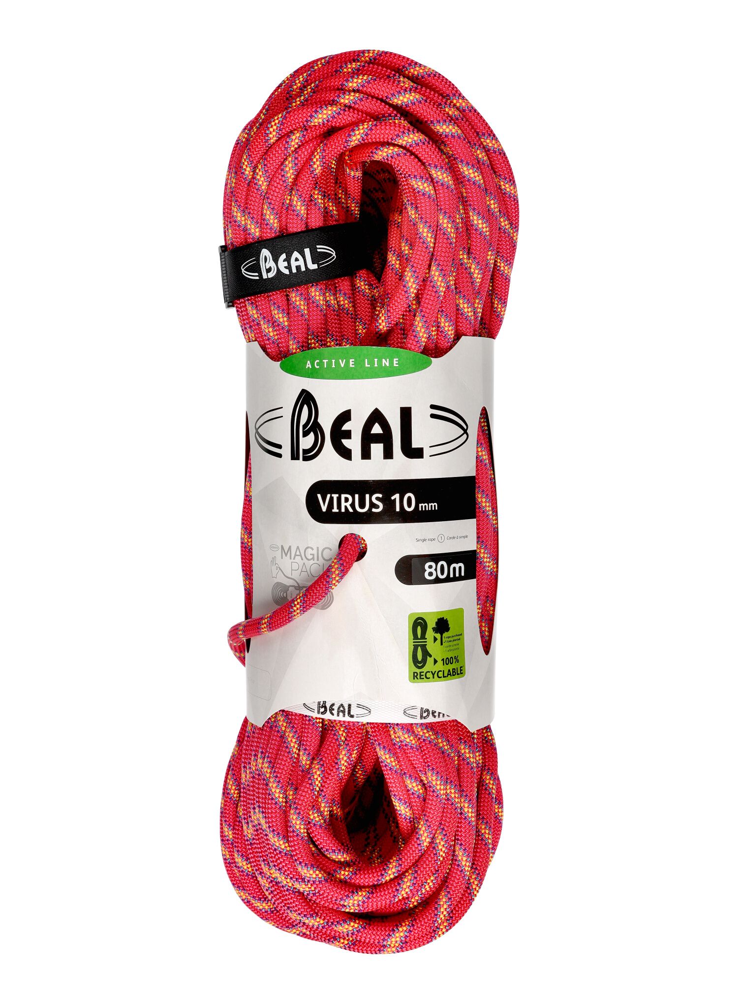 Lezecké lano Beal Virus 10 mm 80 m - pink