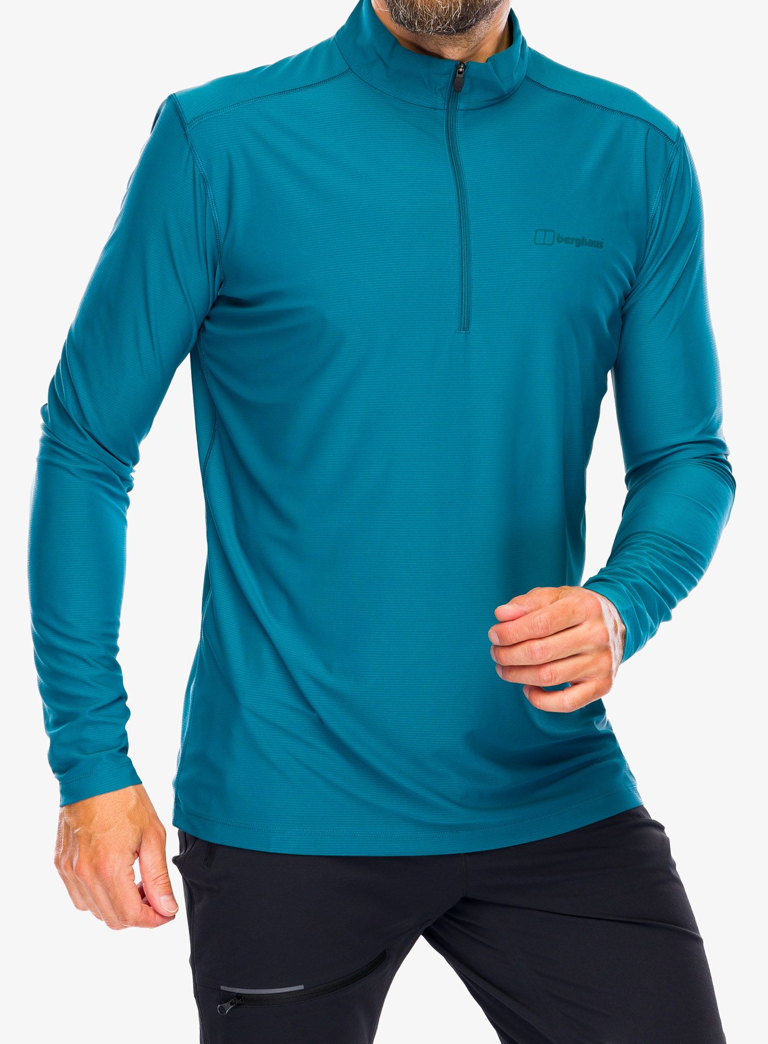 Pánská mikina Berghaus 24/7 Tech Tee LS HZ - deep ocean