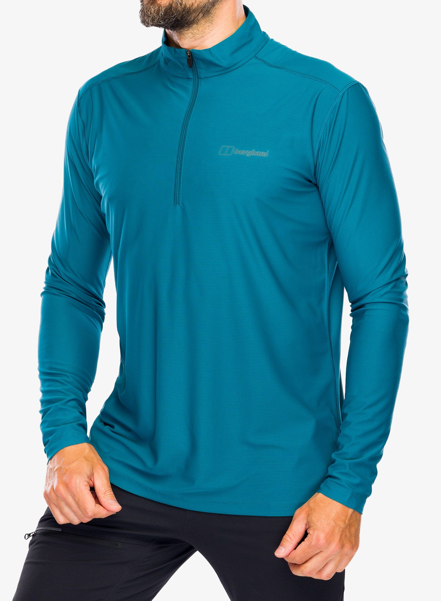 Pánská mikina Berghaus 24/7 Tech Tee LS HZ - deep ocean