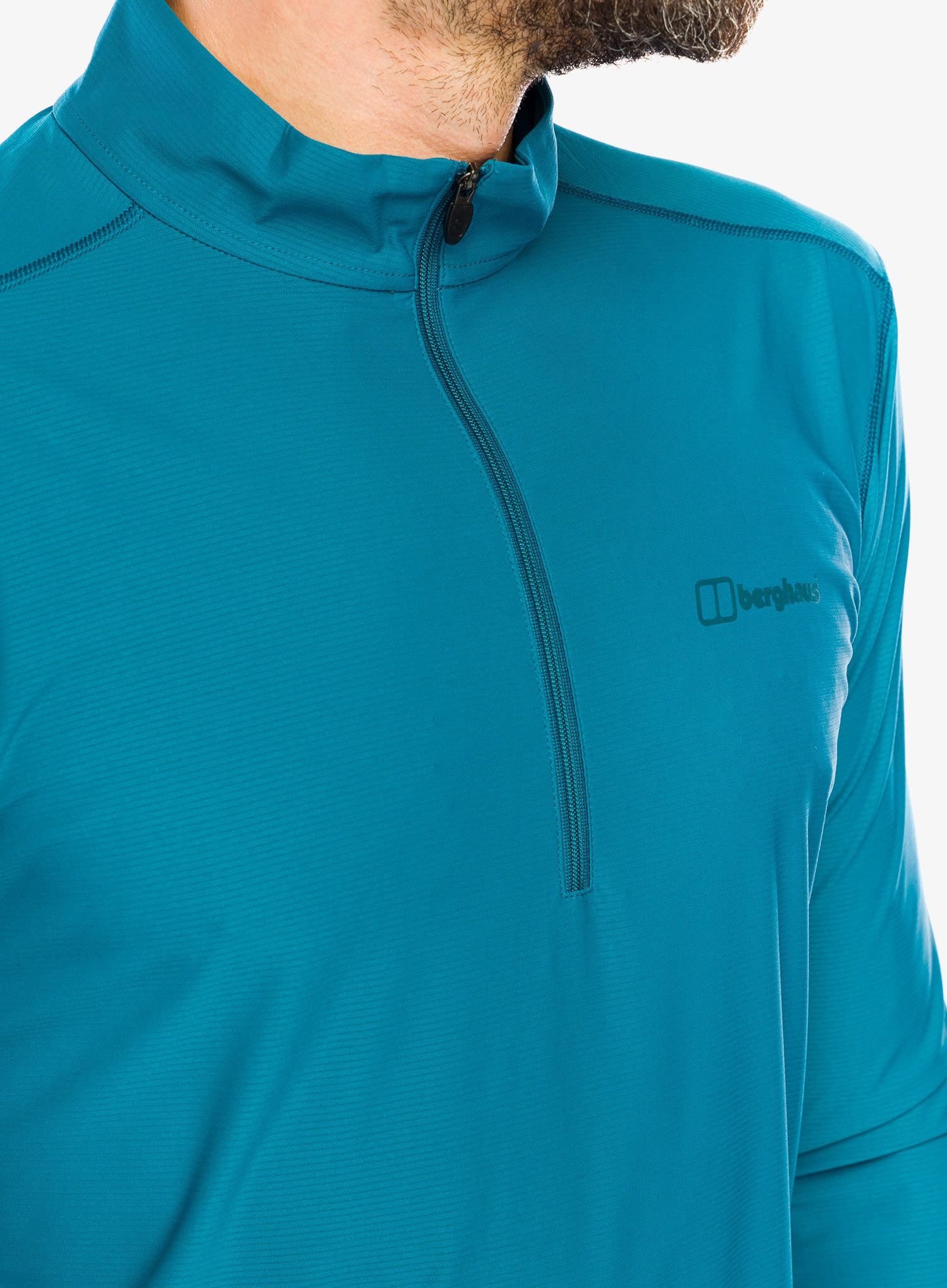 Pánská mikina Berghaus 24/7 Tech Tee LS HZ - deep ocean