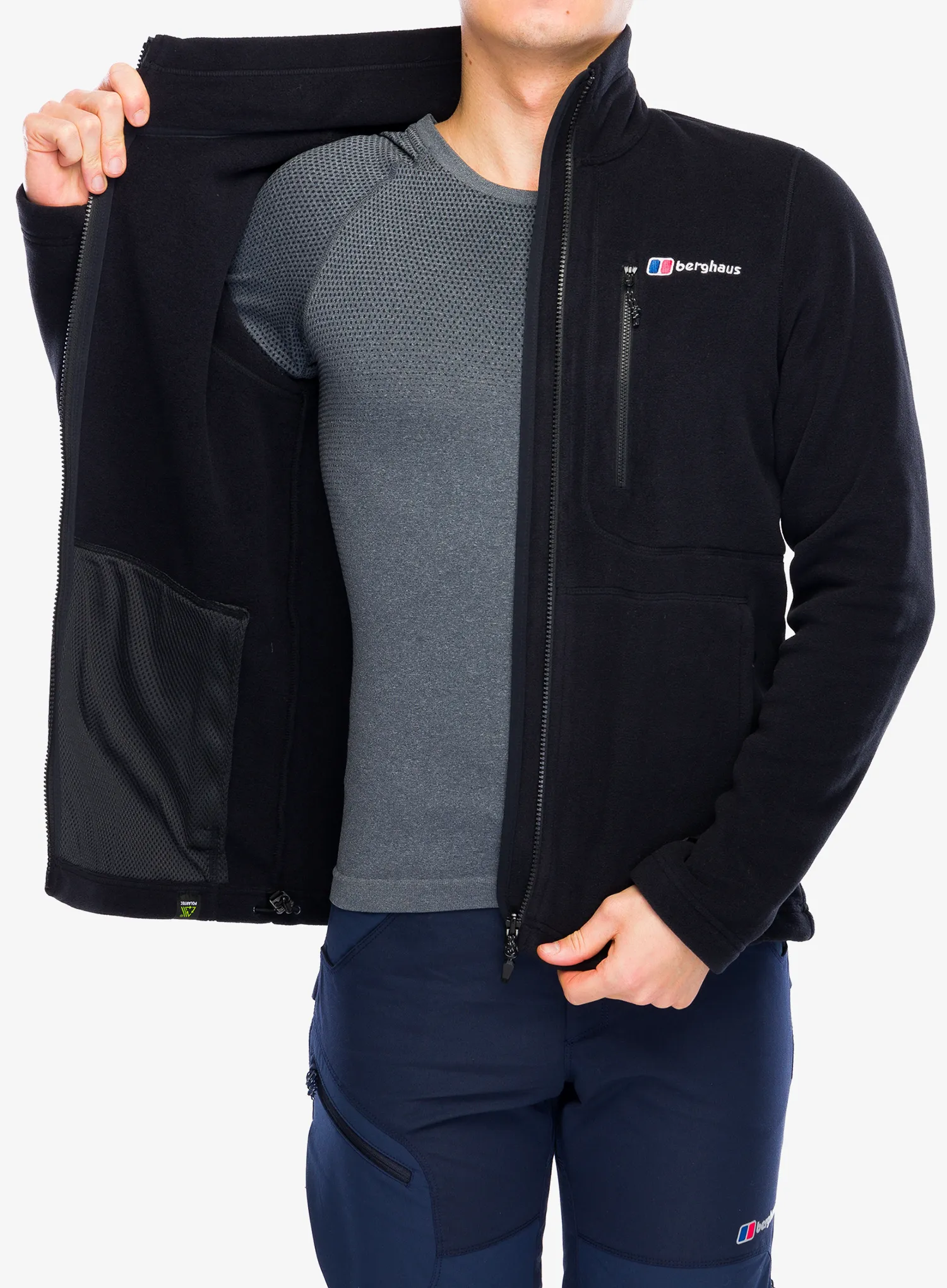 Fleecová bunda Berghaus Activity PT InterActive - black/black
