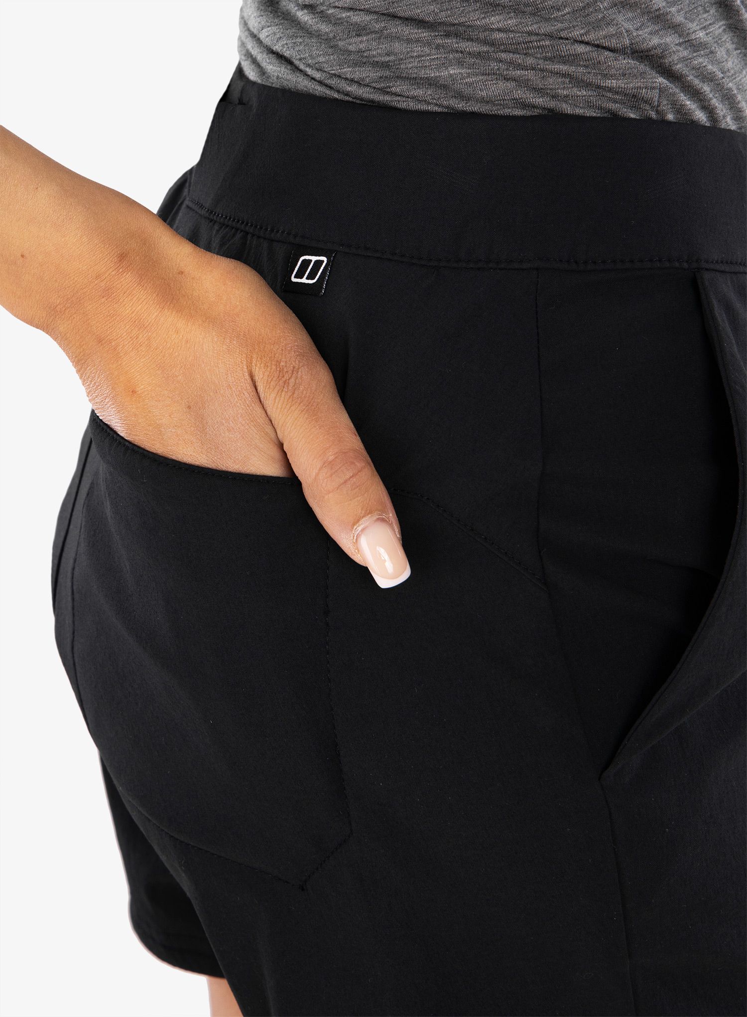 Dámské turistické kraťasy Berghaus Alta Stretch - jet black
