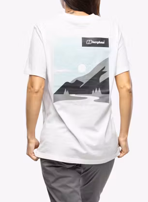 Bavlněné tričko dámské Berghaus Boyfriend Buttermere Ss Tee - pure white
