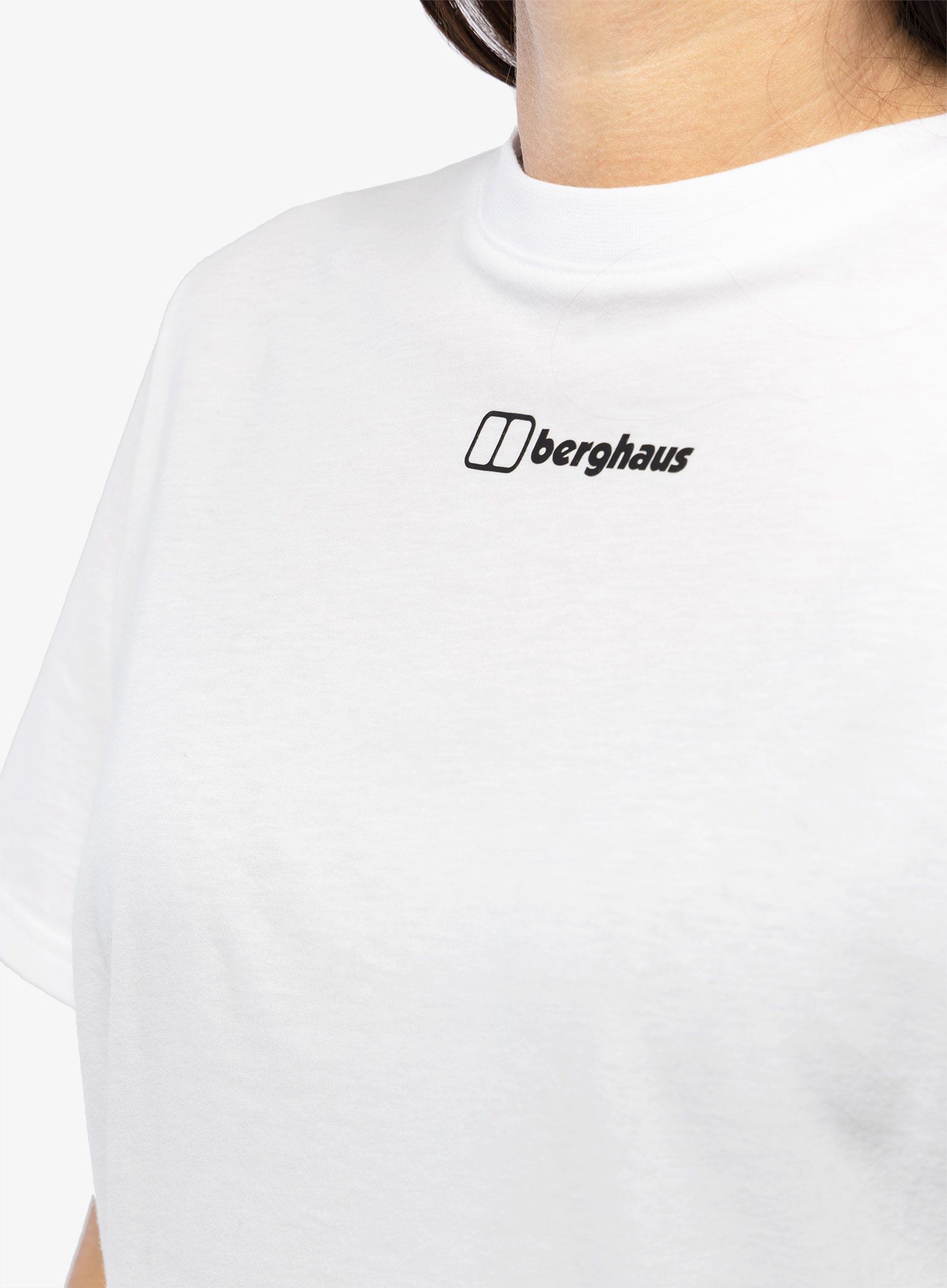 Bavlněné tričko dámské Berghaus Boyfriend Buttermere Ss Tee - pure white