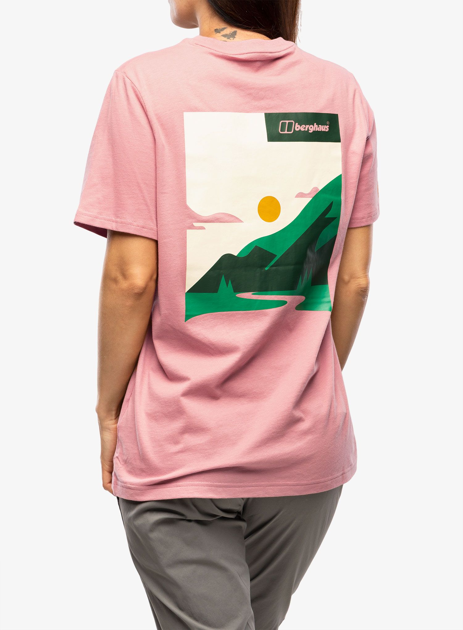 Dámské tričko Berghaus Boyfriend Buttermere Ss Tee - rose dawn