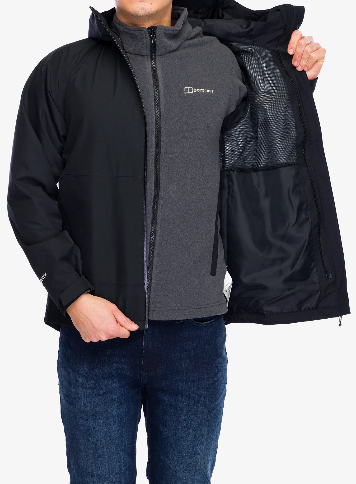Bunda 3v1 Berghaus Bramblfell GTX Gemini 3in1 Jacket - black/black