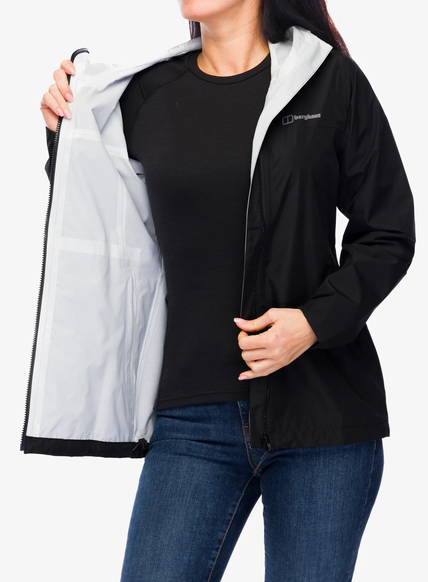 Dámská bunda do deště Berghaus Deluge Pro 3.0 Jacket - black/black