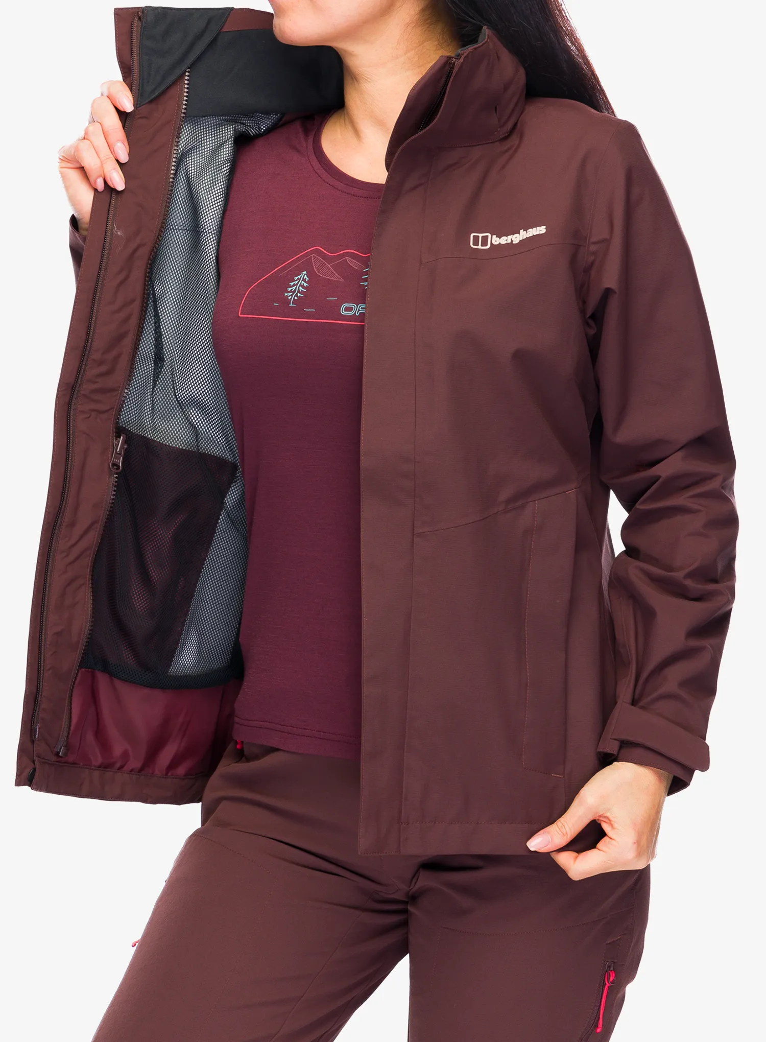 Dámská bunda Berghaus Hillwalker InterActive Shell - cedar brown