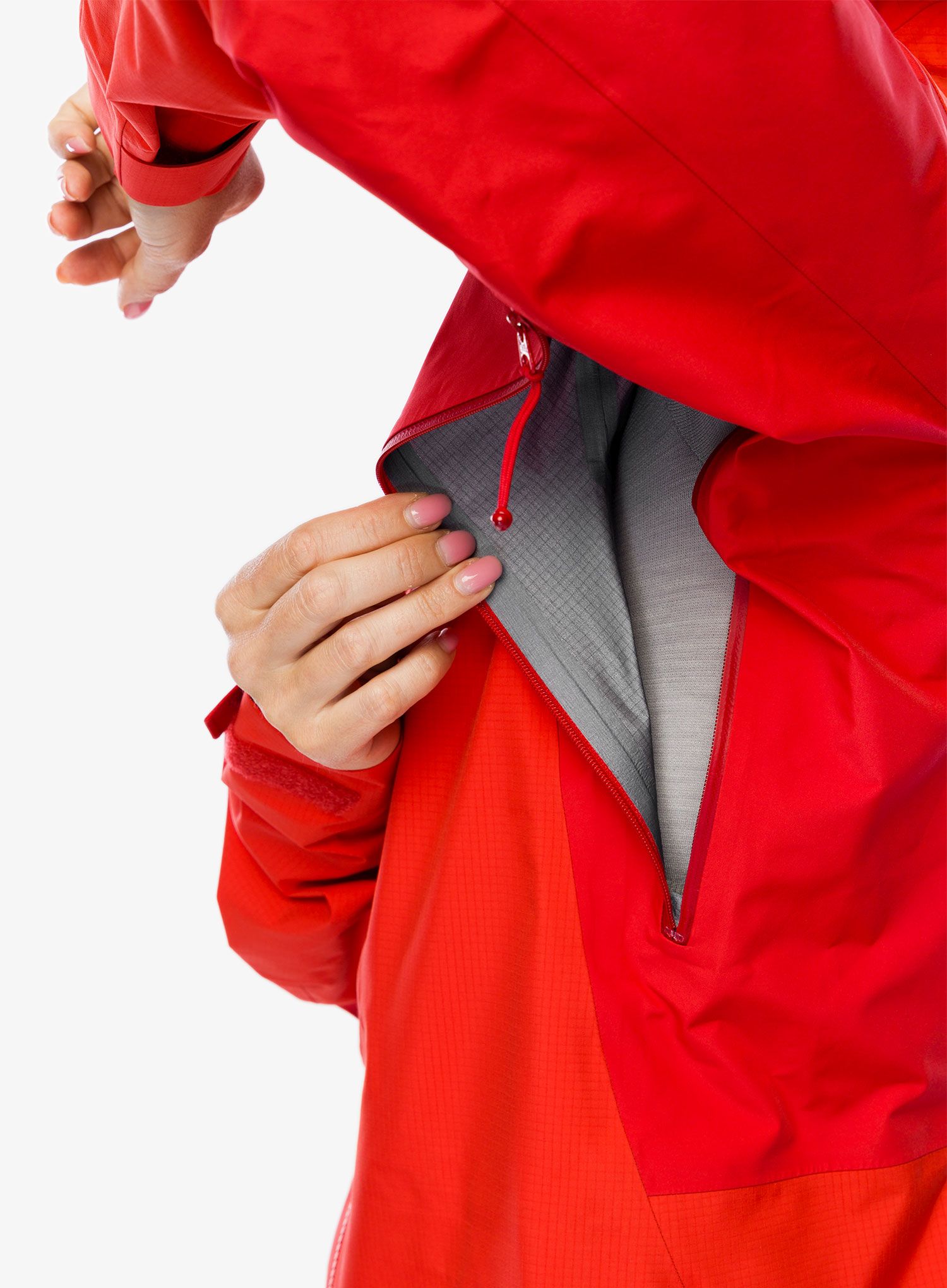 Dámská nepromokavá bunda s membránou Berghaus MTN Guide Alpine Pro Jacket - goji berry/haute red