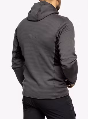 Fleece mikina pánská Berghaus MTN Guide MW Hoody- grey pinstripe/jet black