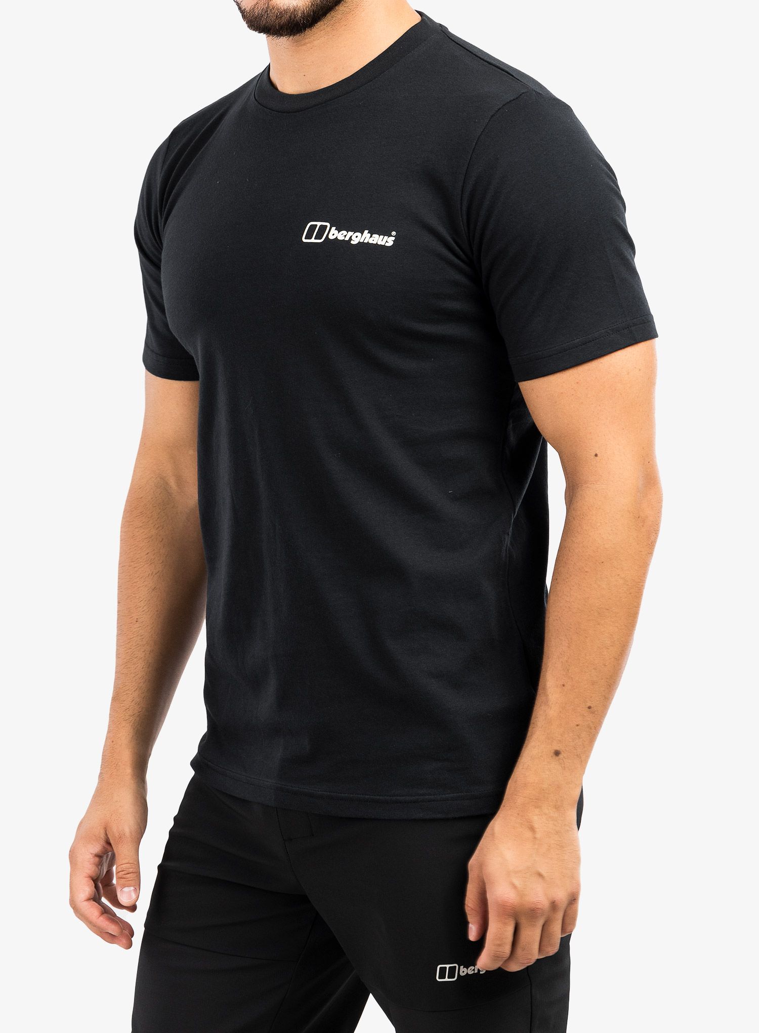 Tričko s potiskem Berghaus Mont Blanc MTN S/S Tee - am black/black