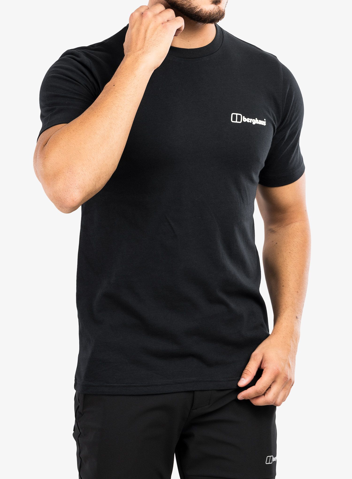 Tričko s potiskem Berghaus Mont Blanc MTN S/S Tee - am black/black
