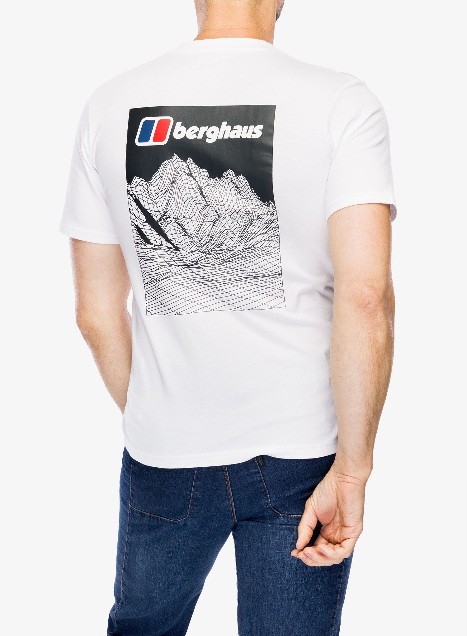 Tričko s potiskem Berghaus Mtn Lineation SS Tee - pure white