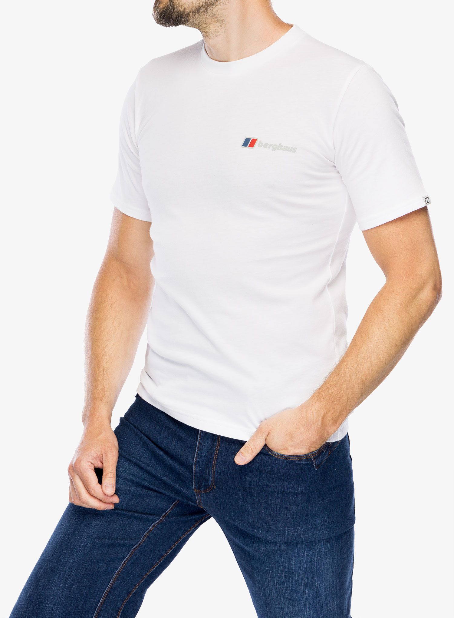 Tričko s potiskem Berghaus Mtn Lineation SS Tee - pure white