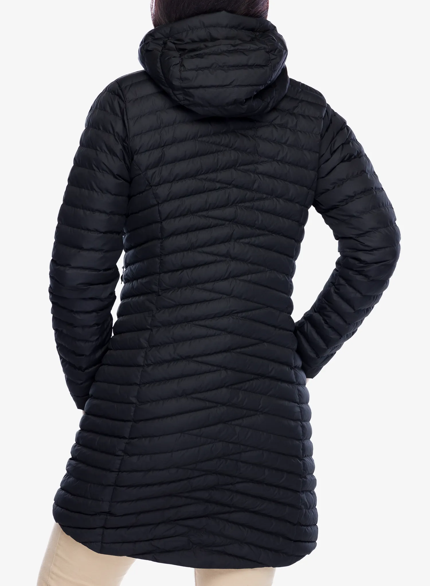 Dámský kabát Berghaus Nula Micro Long Jacket - black/black