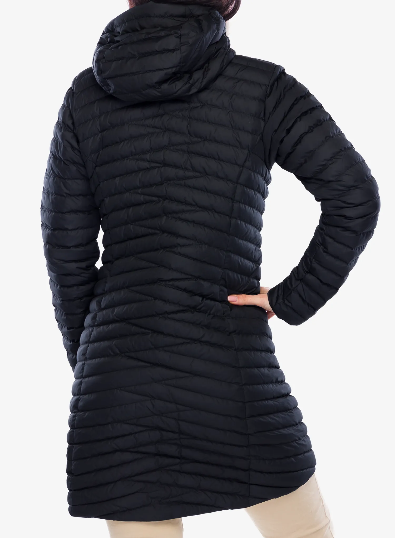 Dámský kabát Berghaus Nula Micro Long Jacket - black/black