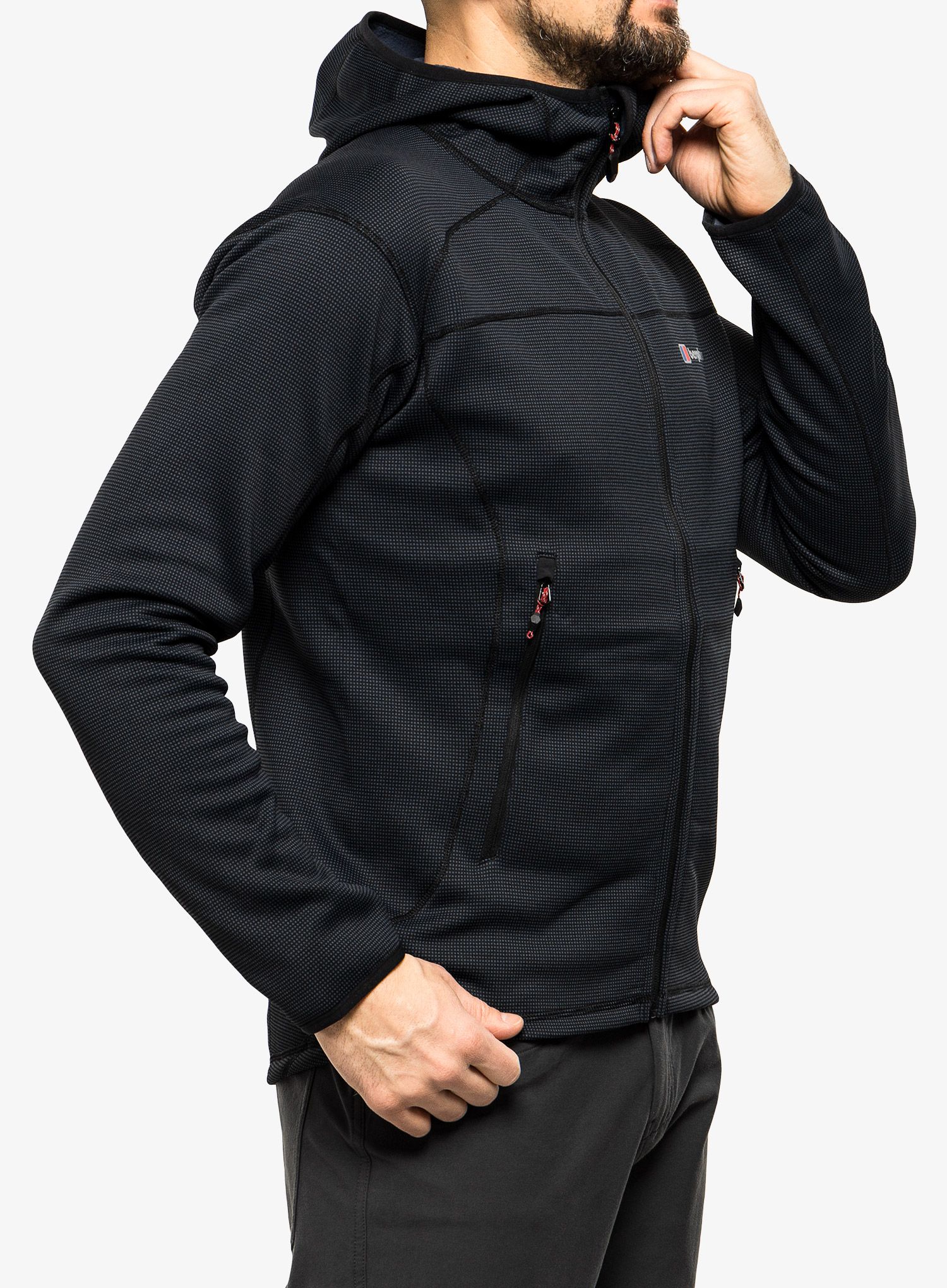 Fleece Berghaus Pravitale MTN 2.0 Hooded Jacket - urb carbon/black
