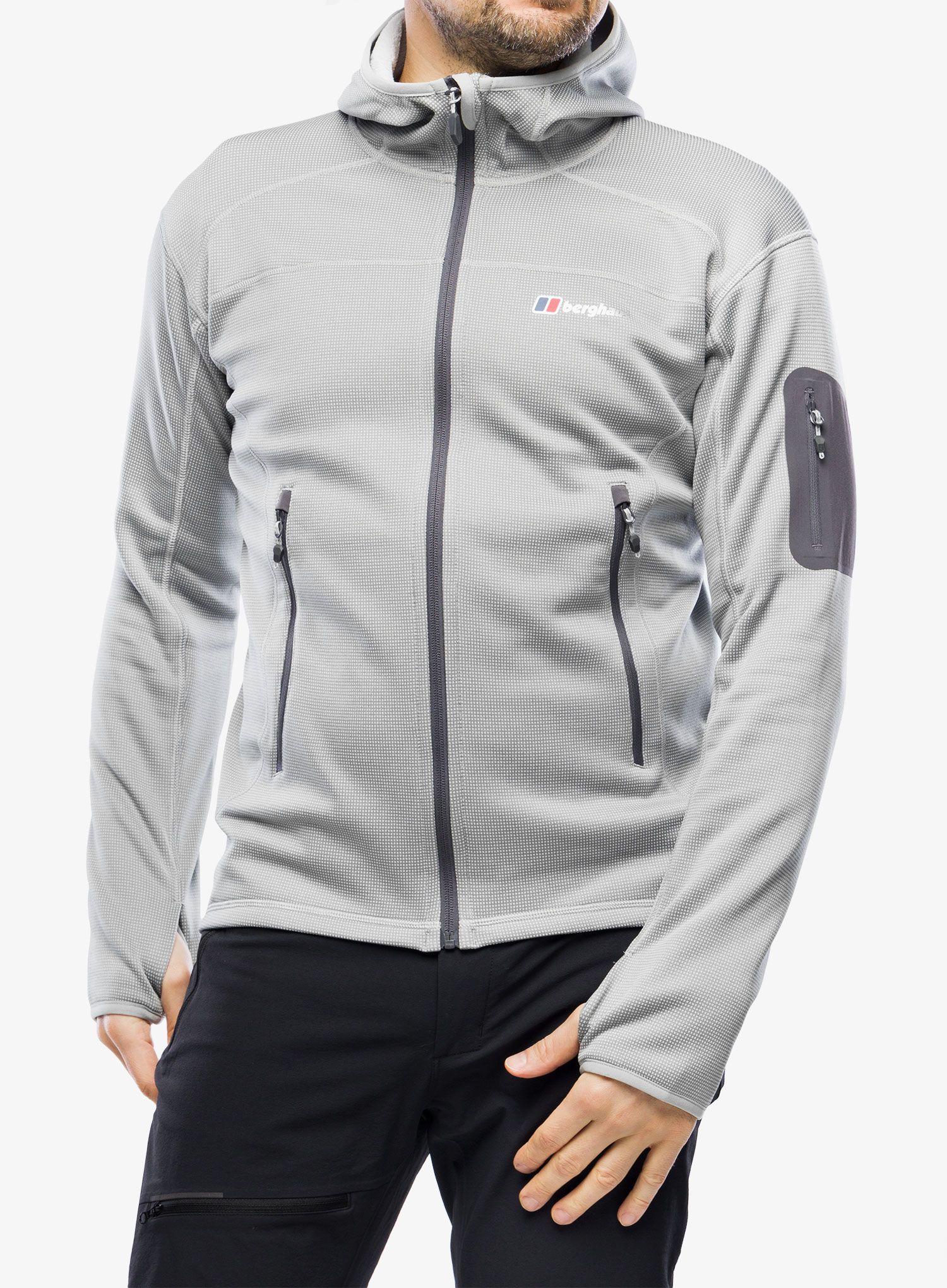 Fleecová mikina Berghaus Pravitale MTN 2.0 Hooded Jacket - urb monument/harbour mist