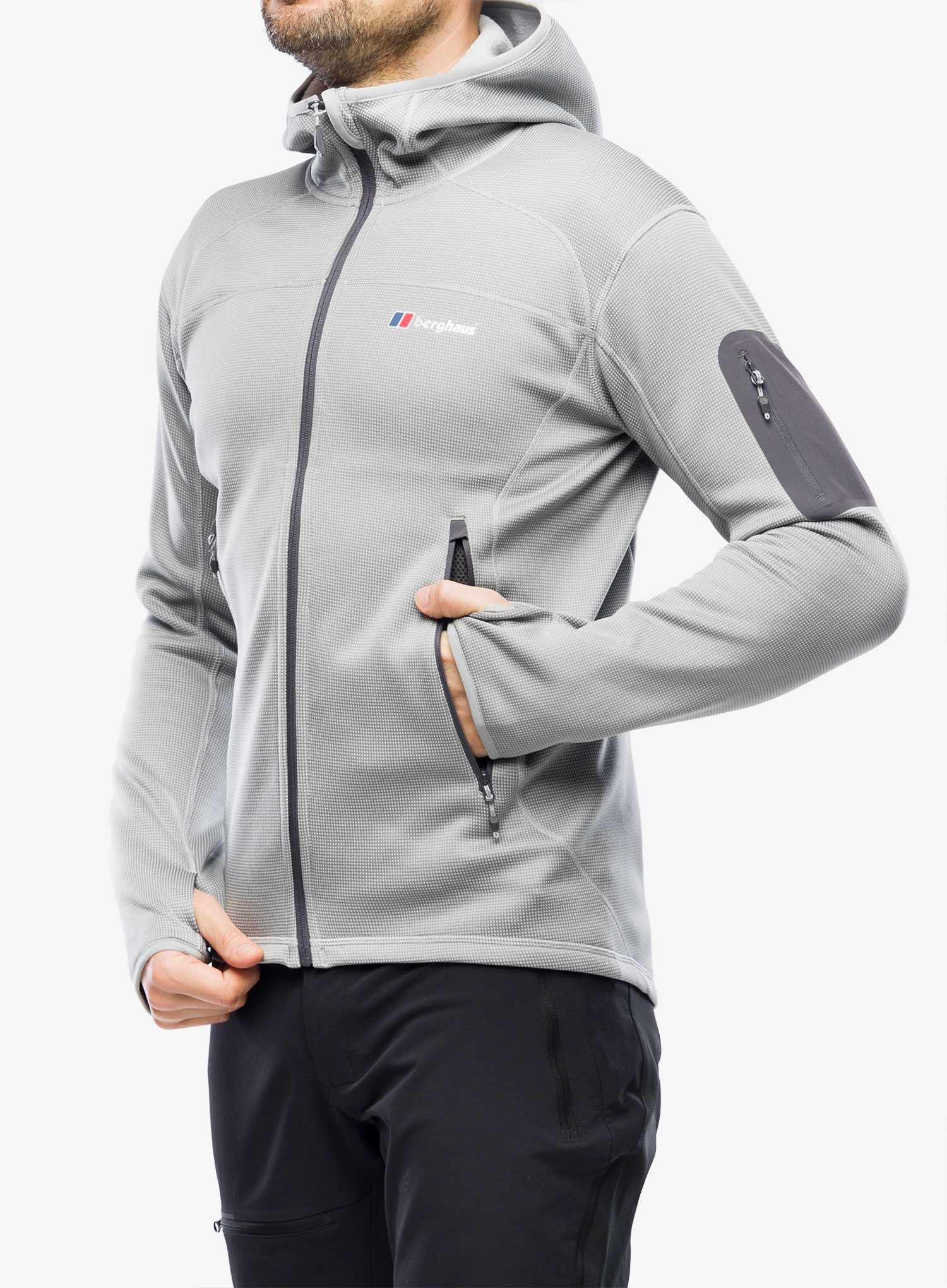 Fleecová mikina Berghaus Pravitale MTN 2.0 Hooded Jacket - urb monument/harbour mist