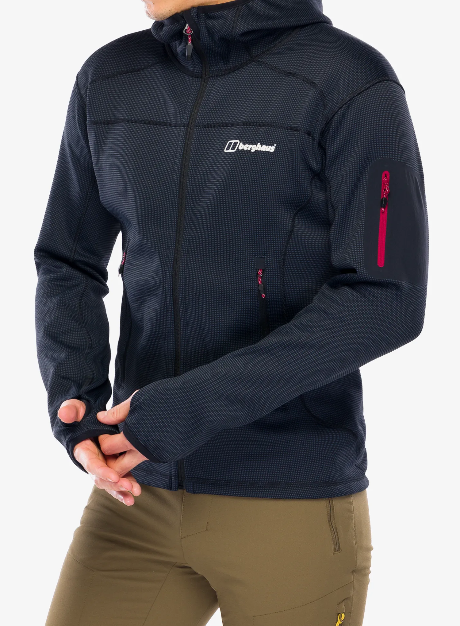 Fleecová mikina Berghaus Pravitale MTN 2.0 Hooded Jacket - carbon/black
