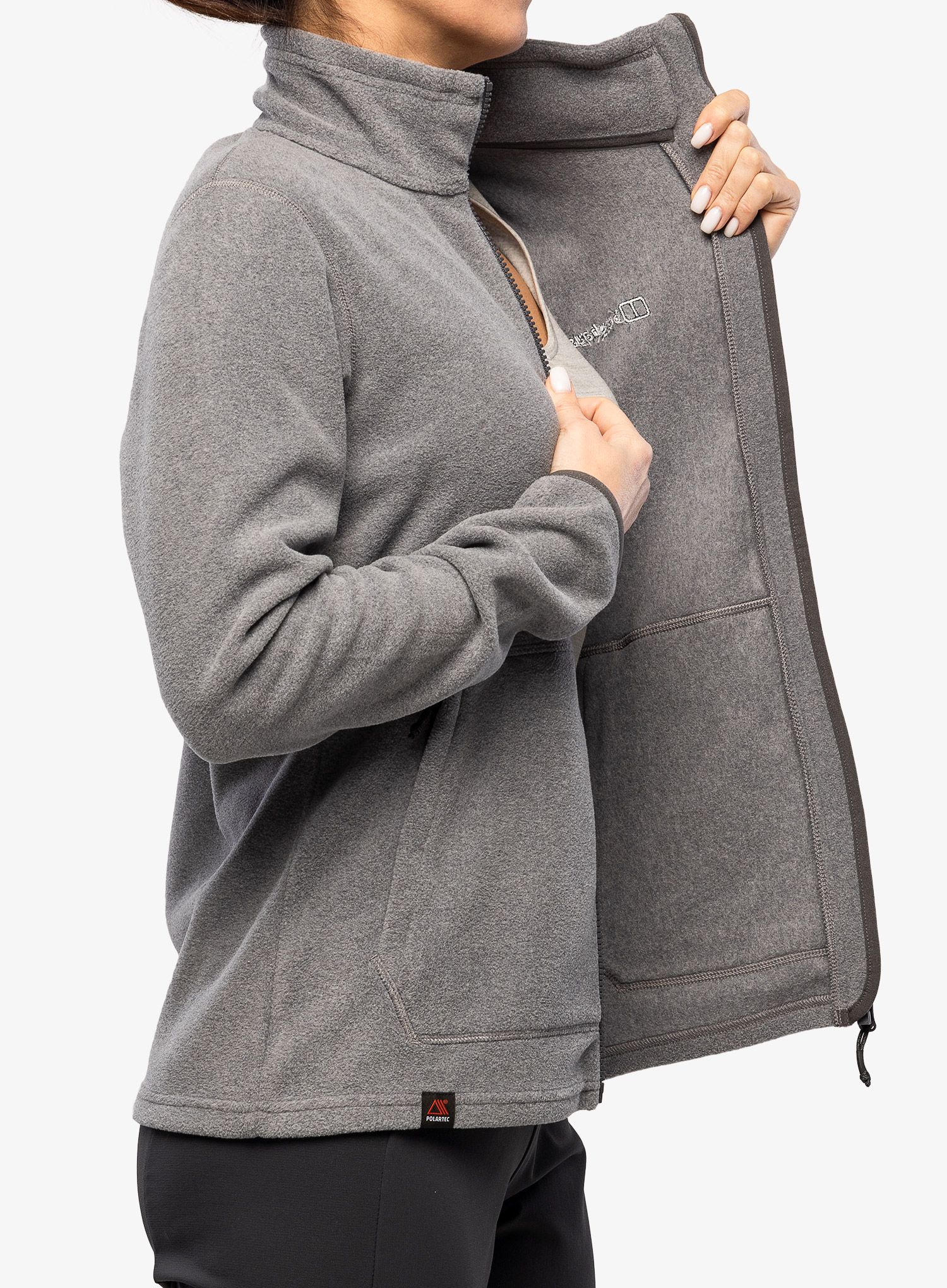 Fleece mikina dámská Berghaus Prism 2.0 Micro Fl Jkt  - harbour mist/grey pinstripe