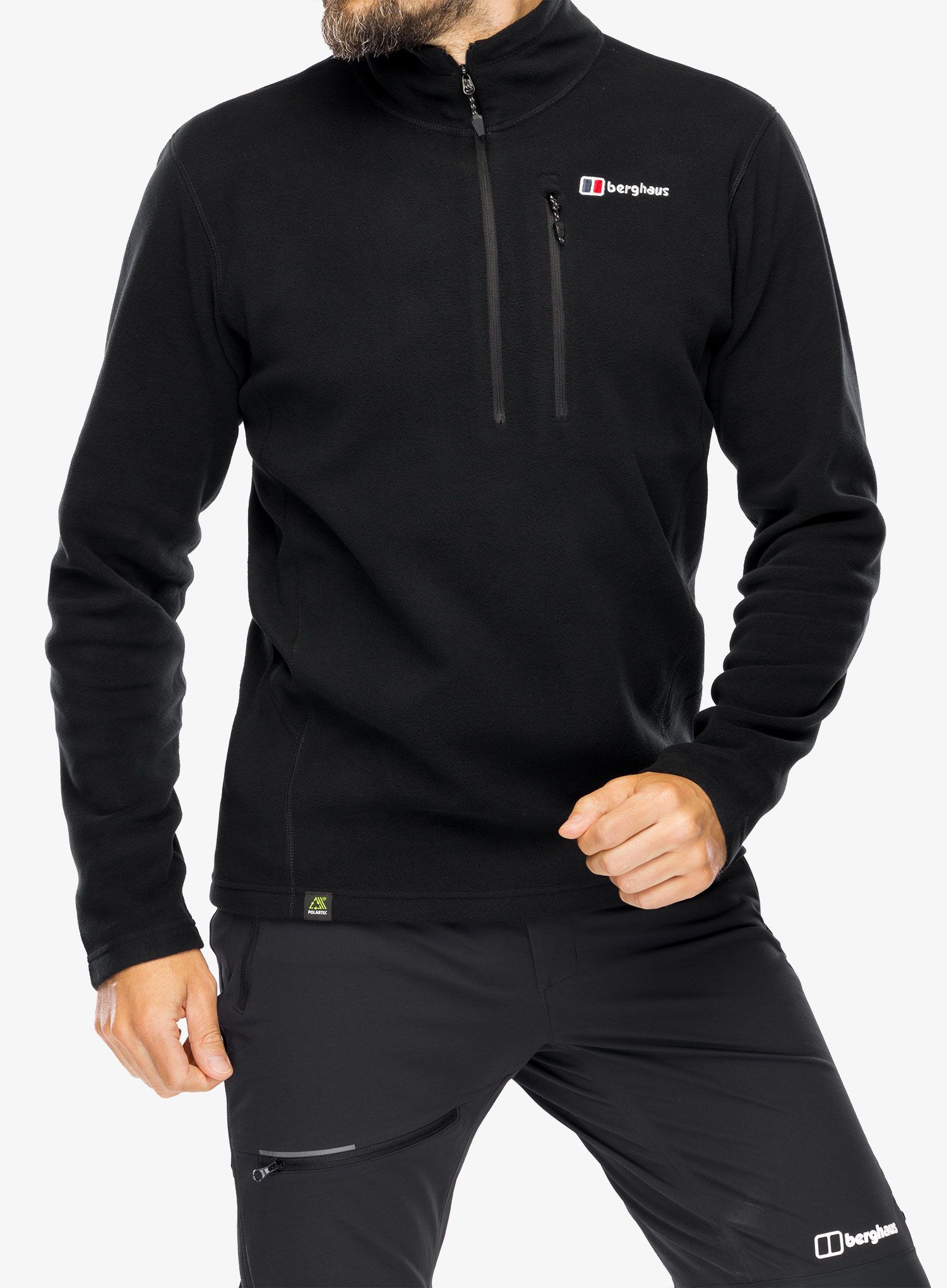 Fleece mikina Berghaus Prism Micro PT HZ - black/black
