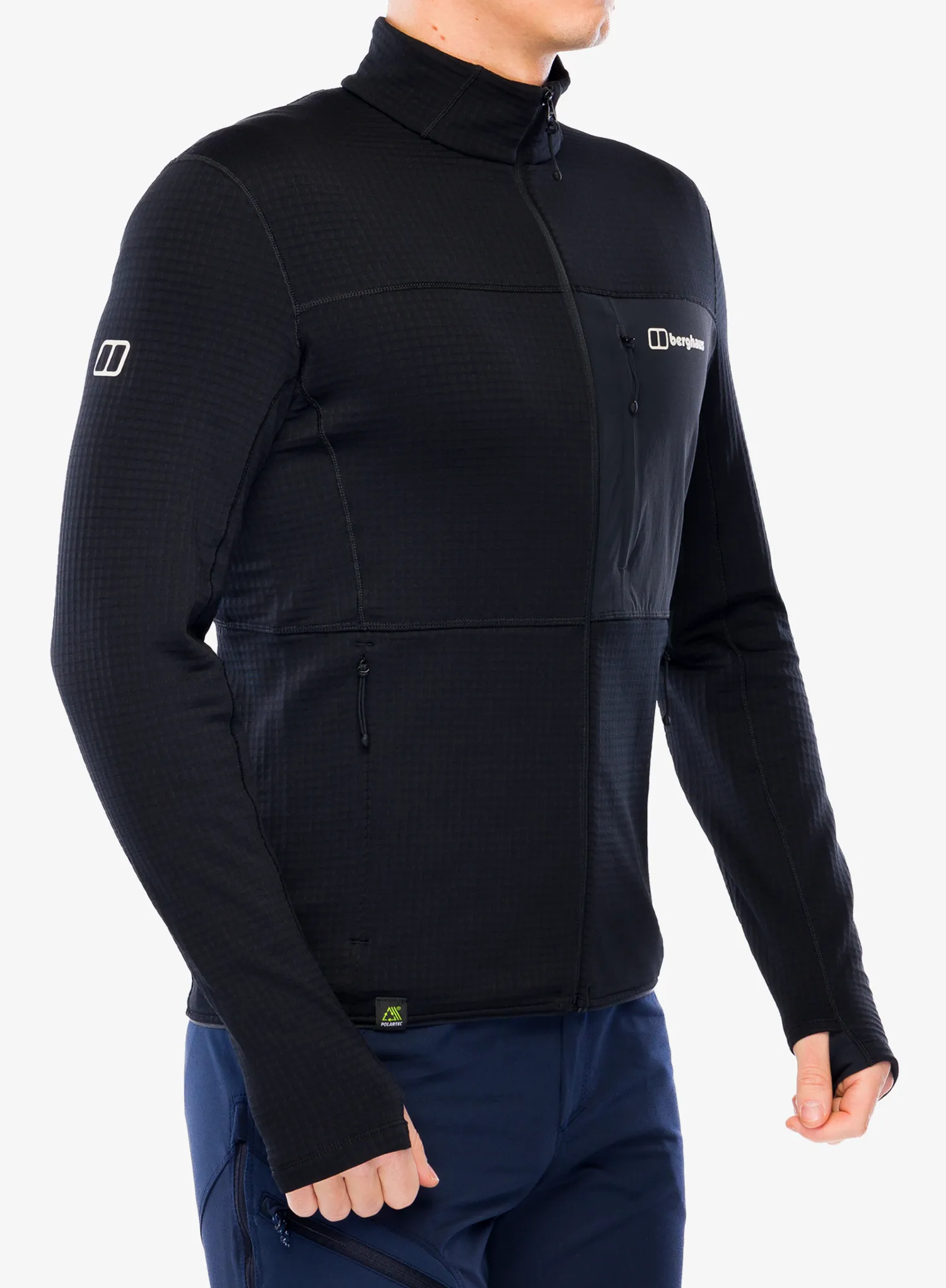 Fleece mikina Berghaus Ridge-Hiker Jacket - black/black