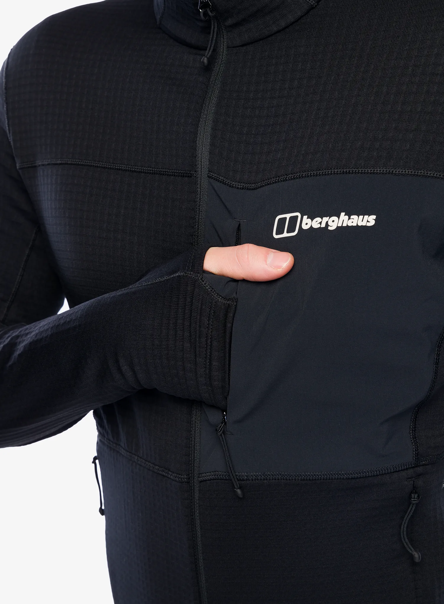 Fleece mikina Berghaus Ridge-Hiker Jacket - black/black