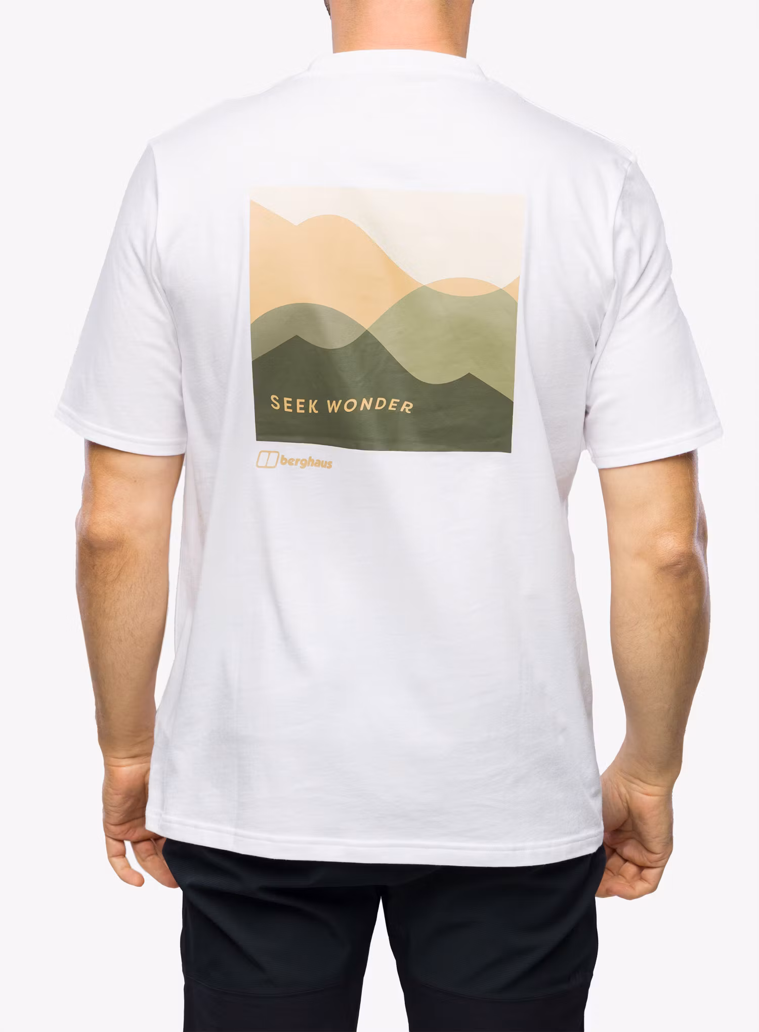 Pánské tričko Berghaus Seek Wonder Silhouette SS Tee - pure white