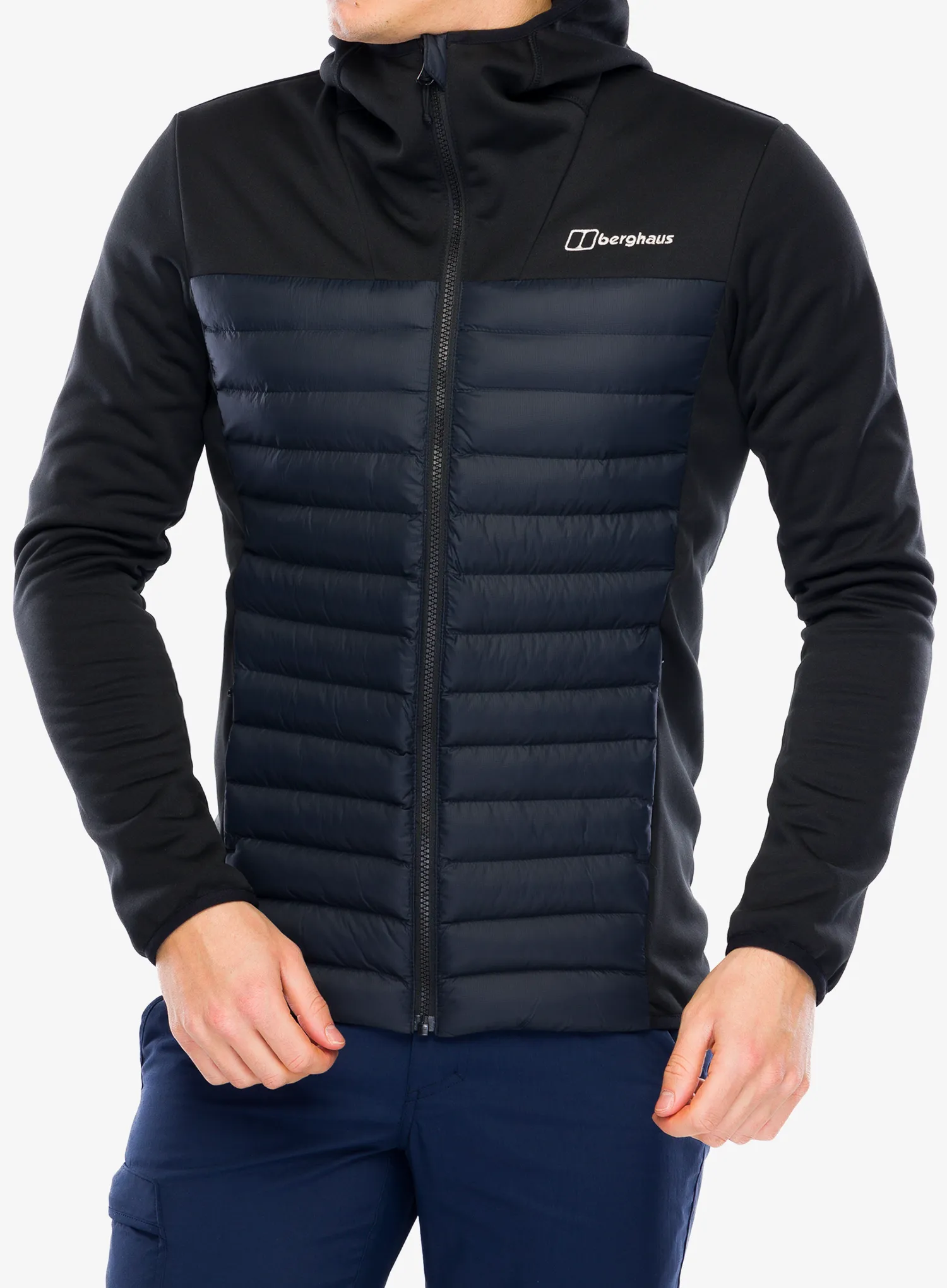 Hybridní bunda Berghaus Vaskye Hooded Hybrid Jacket - black/black