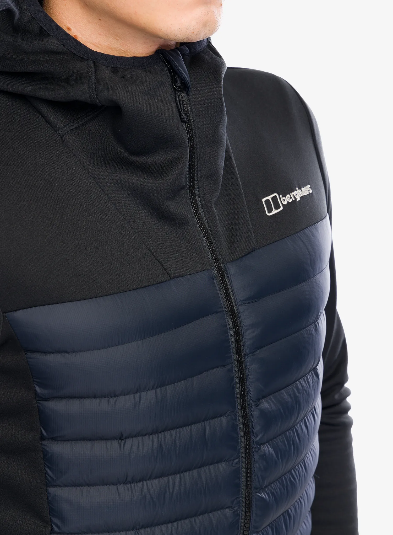Hybridní bunda Berghaus Vaskye Hooded Hybrid Jacket - black/black
