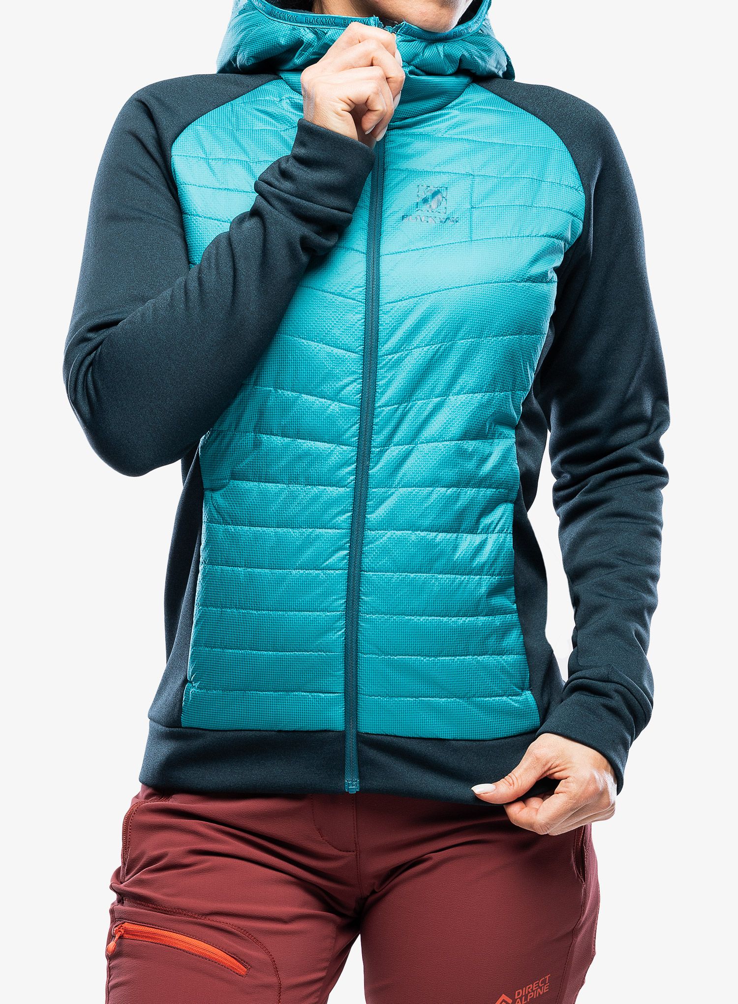 Hybridní bunda dámská BlackYak Burlina Hoody - biscay bay