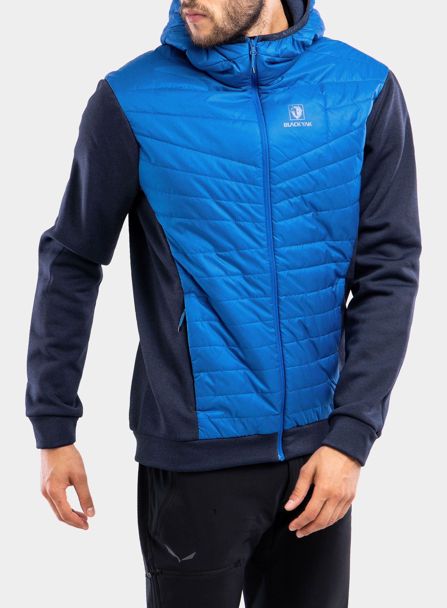Hybridní bunda BlackYak Burlina Hoody - snorkel blue
