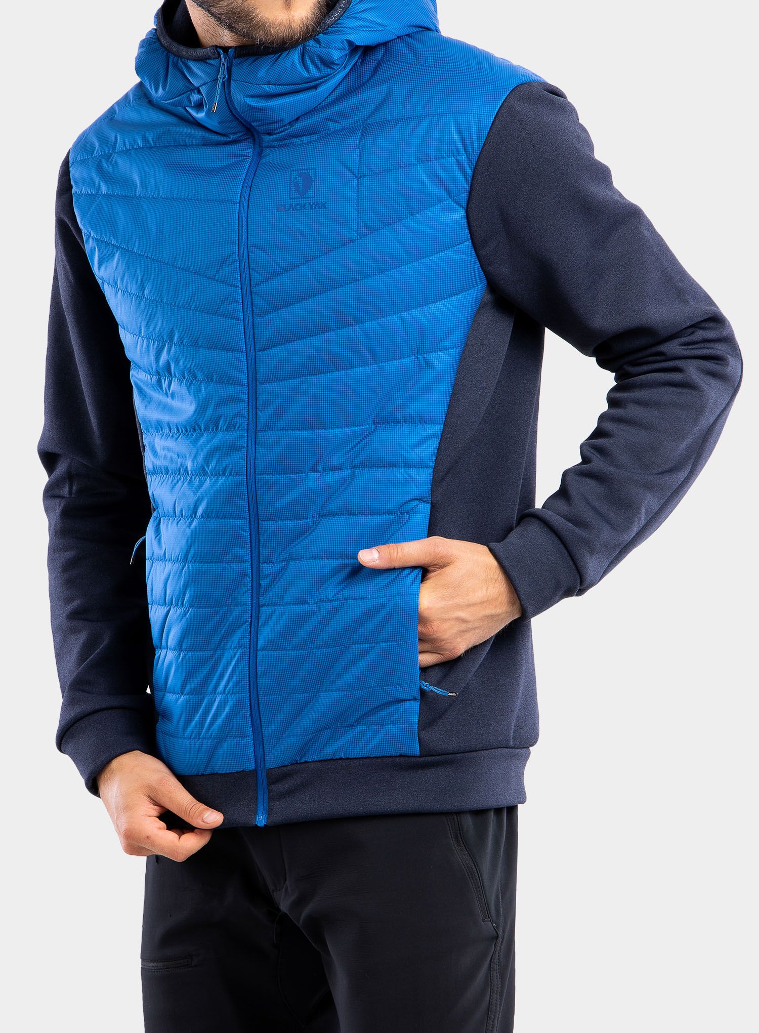 Hybridní bunda BlackYak Burlina Hoody - snorkel blue